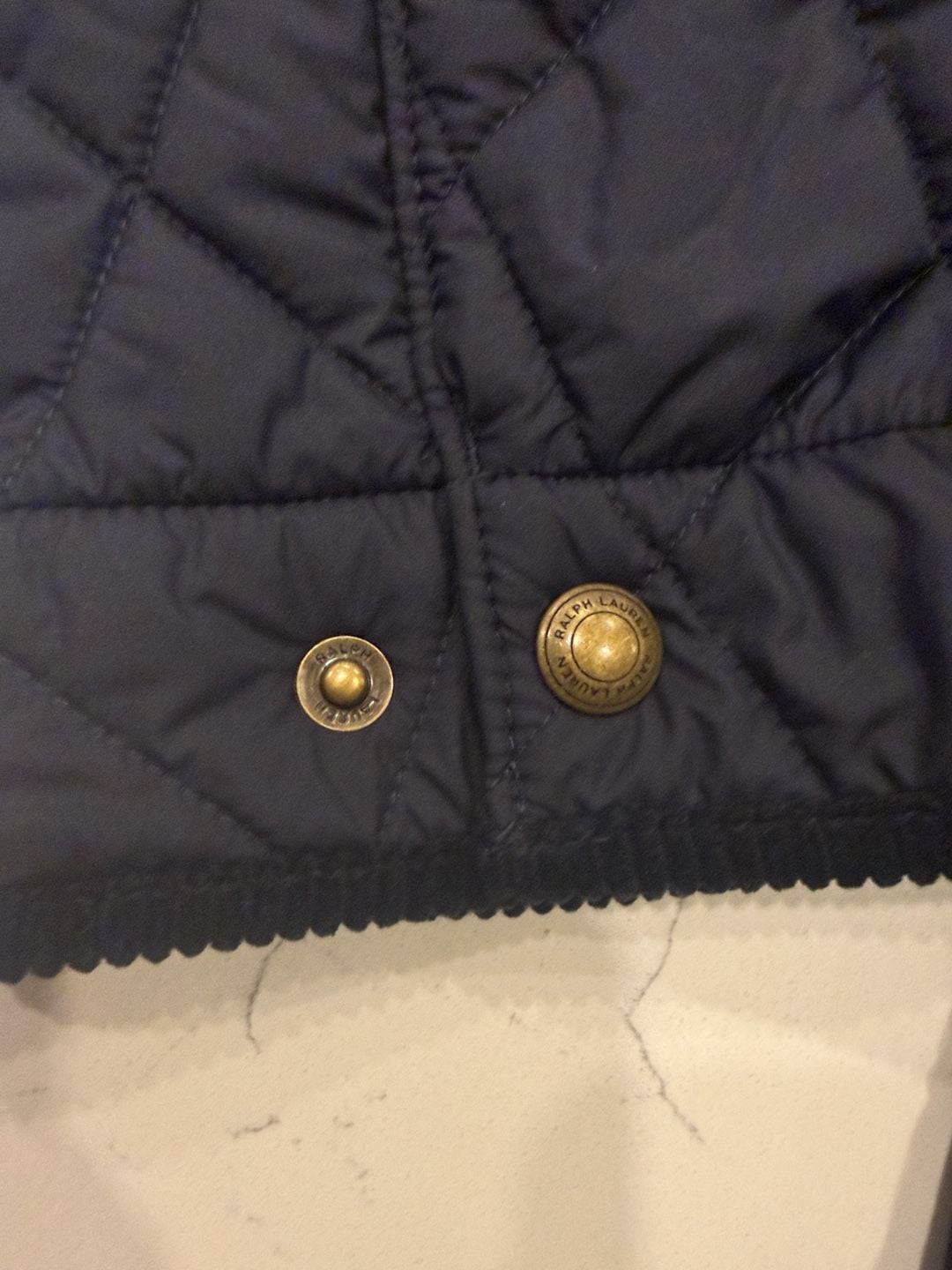 Polo Ralph Lauren Quilted Jacket Size XL Black Corduroy Collar 13