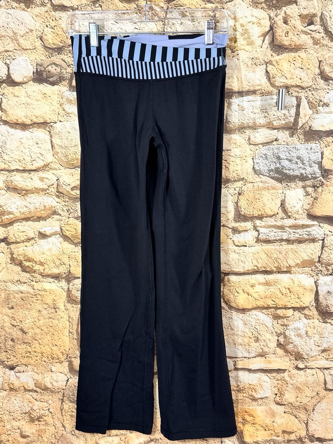 lululemon Groove Pant Black Stripe Waistband 9