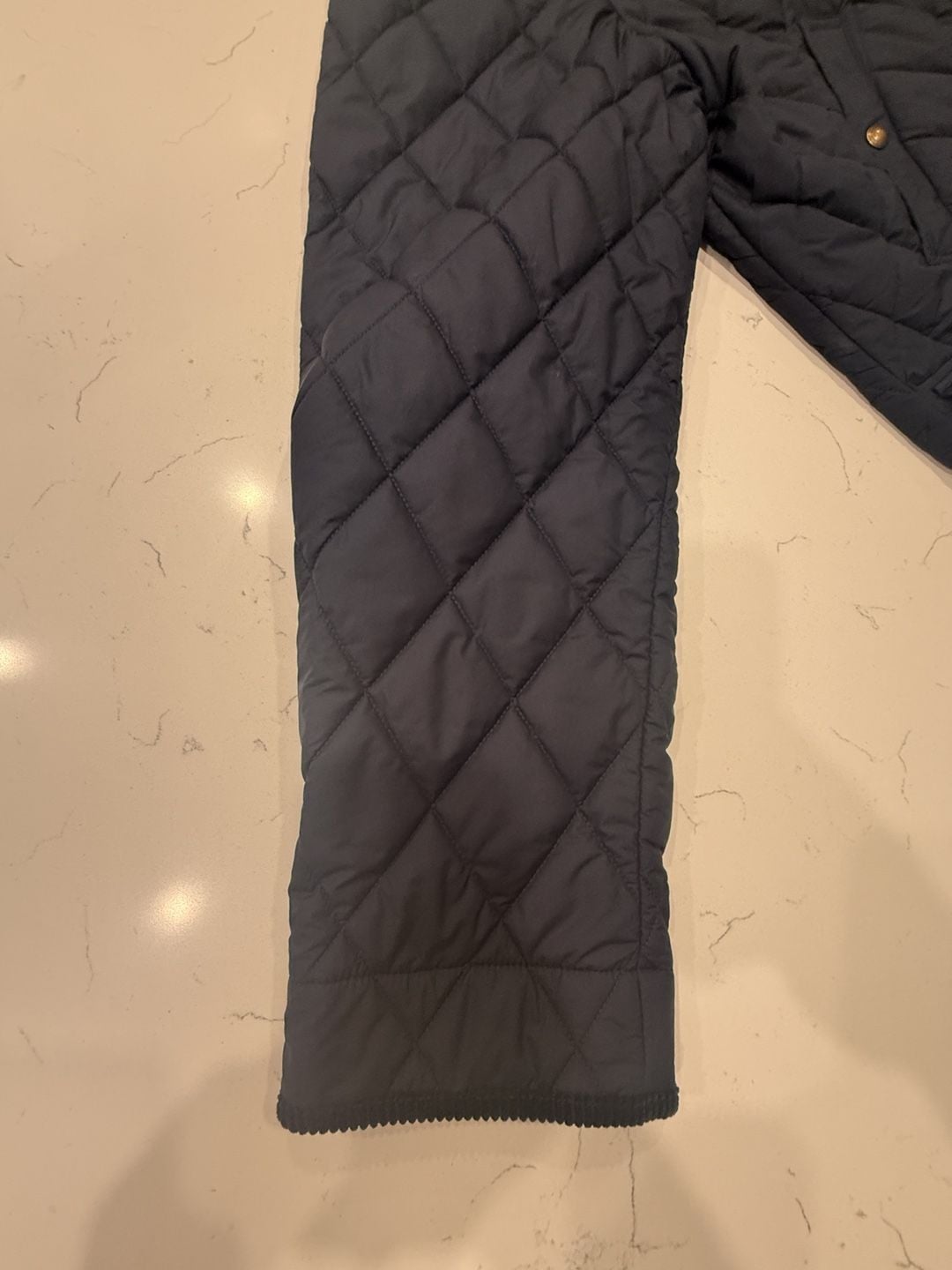 Polo Ralph Lauren Quilted Jacket Size XL Black Corduroy Collar 14
