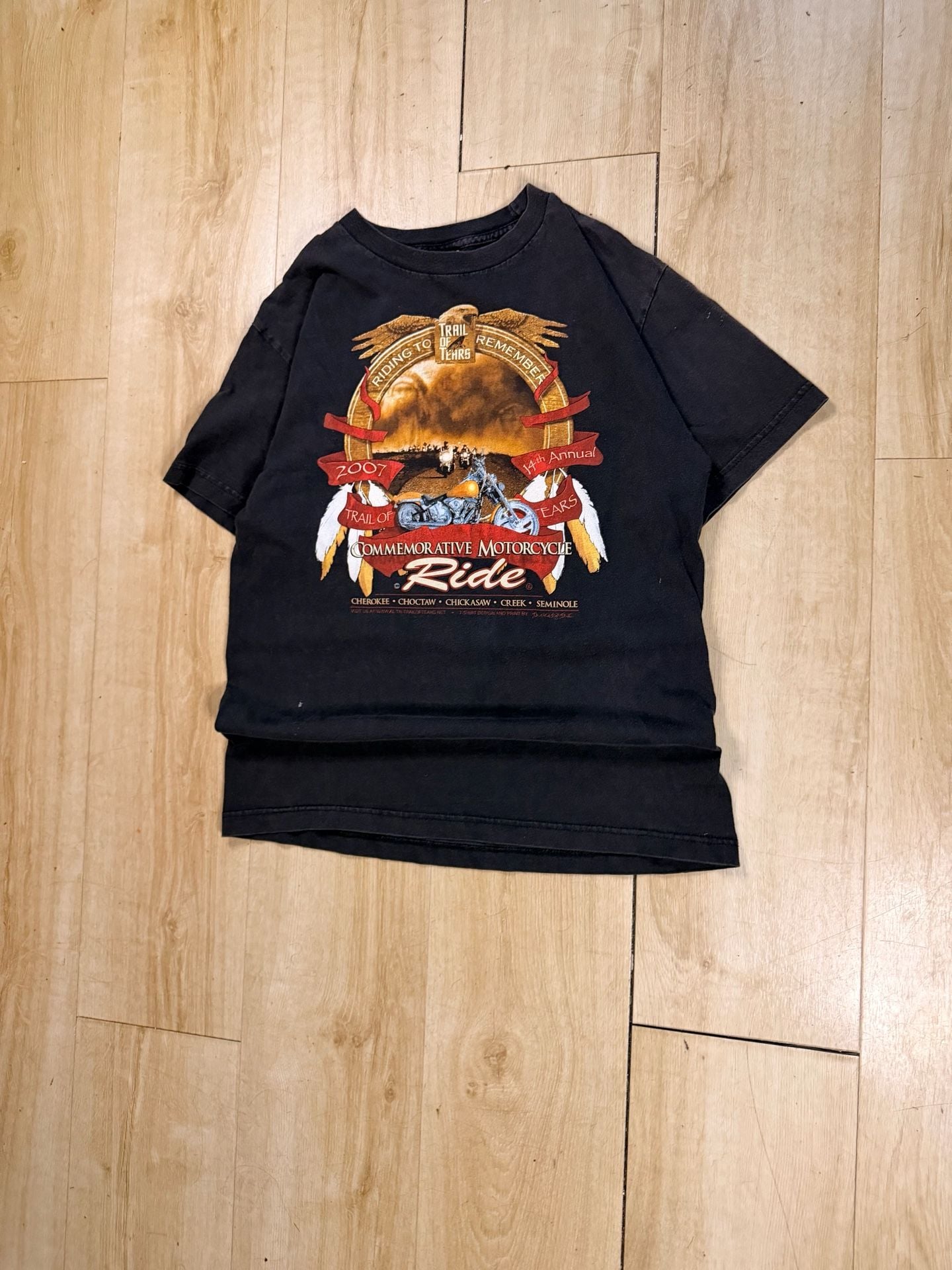 Trail of Tears 2007 14th Annual Motorcycle Ride T-Shirt 3