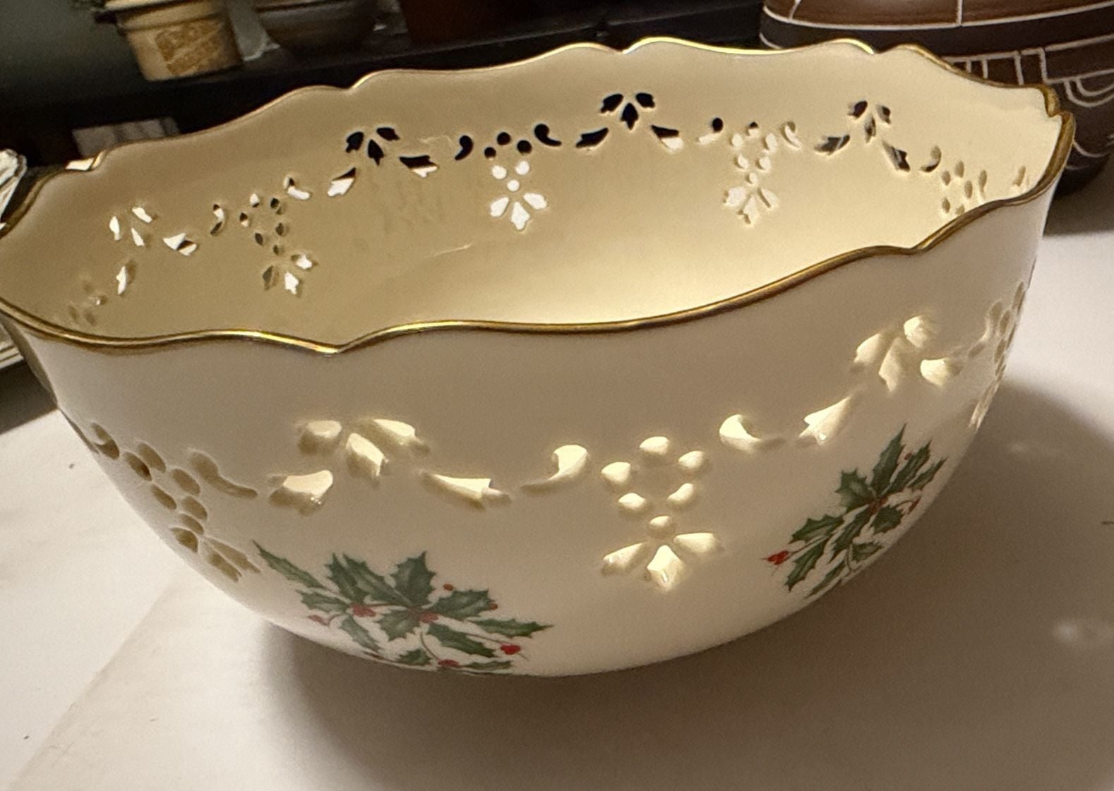 Lenox Holiday Pierced Bowl 1