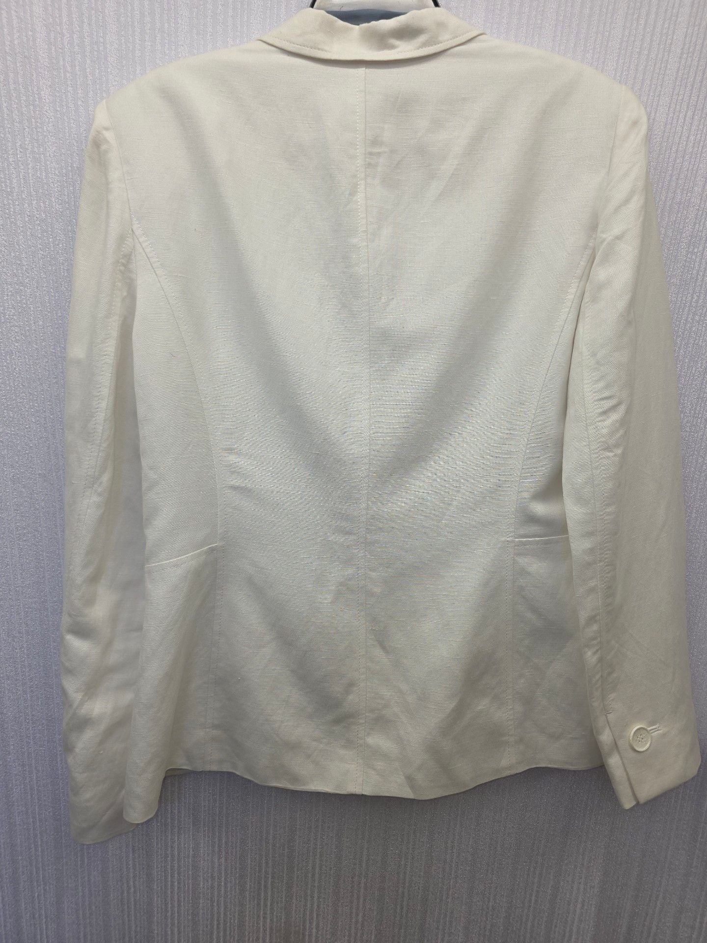 Jones New York Suit Size 12/14 White Linen 2