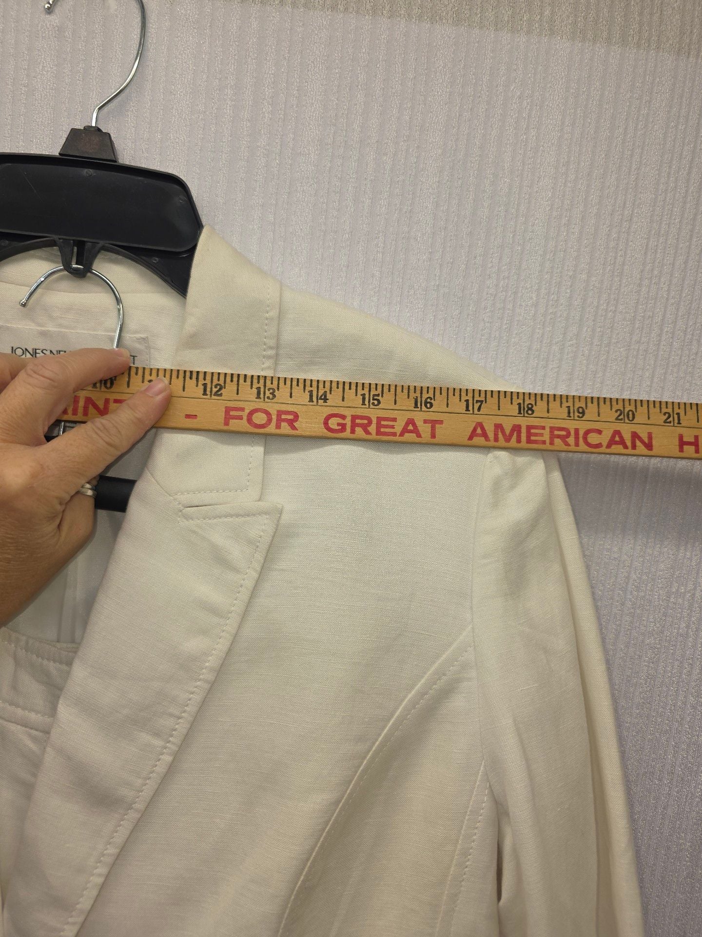 Jones New York Suit Size 12/14 White Linen 5
