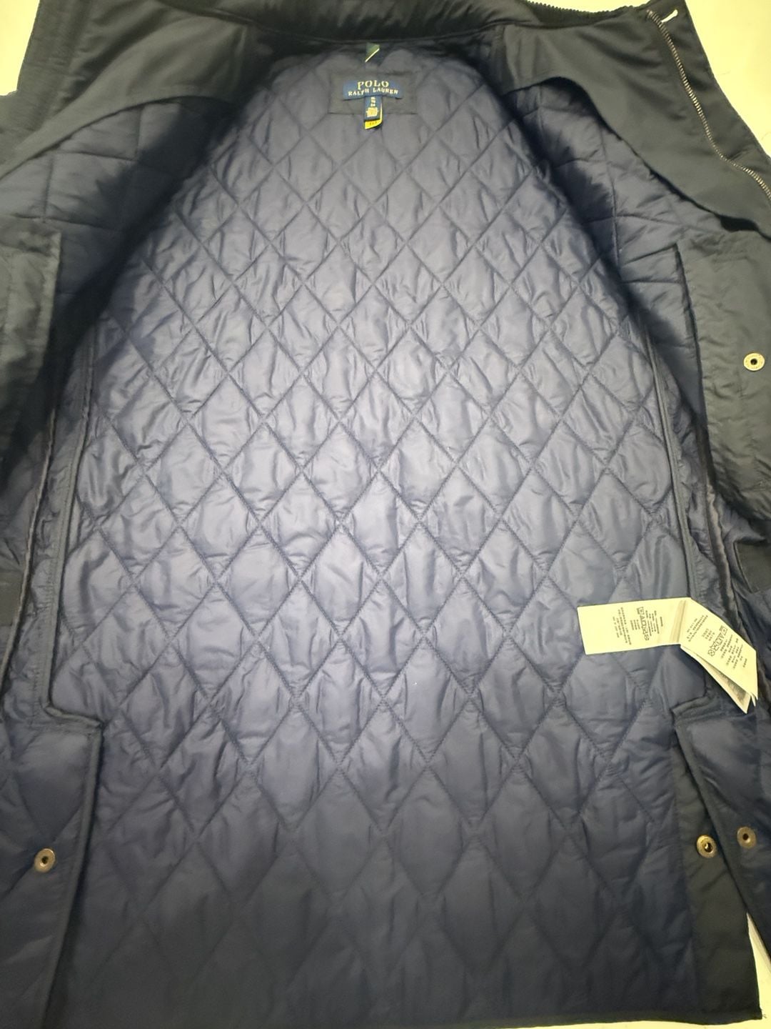Polo Ralph Lauren Quilted Jacket Size XL Black Corduroy Collar 20