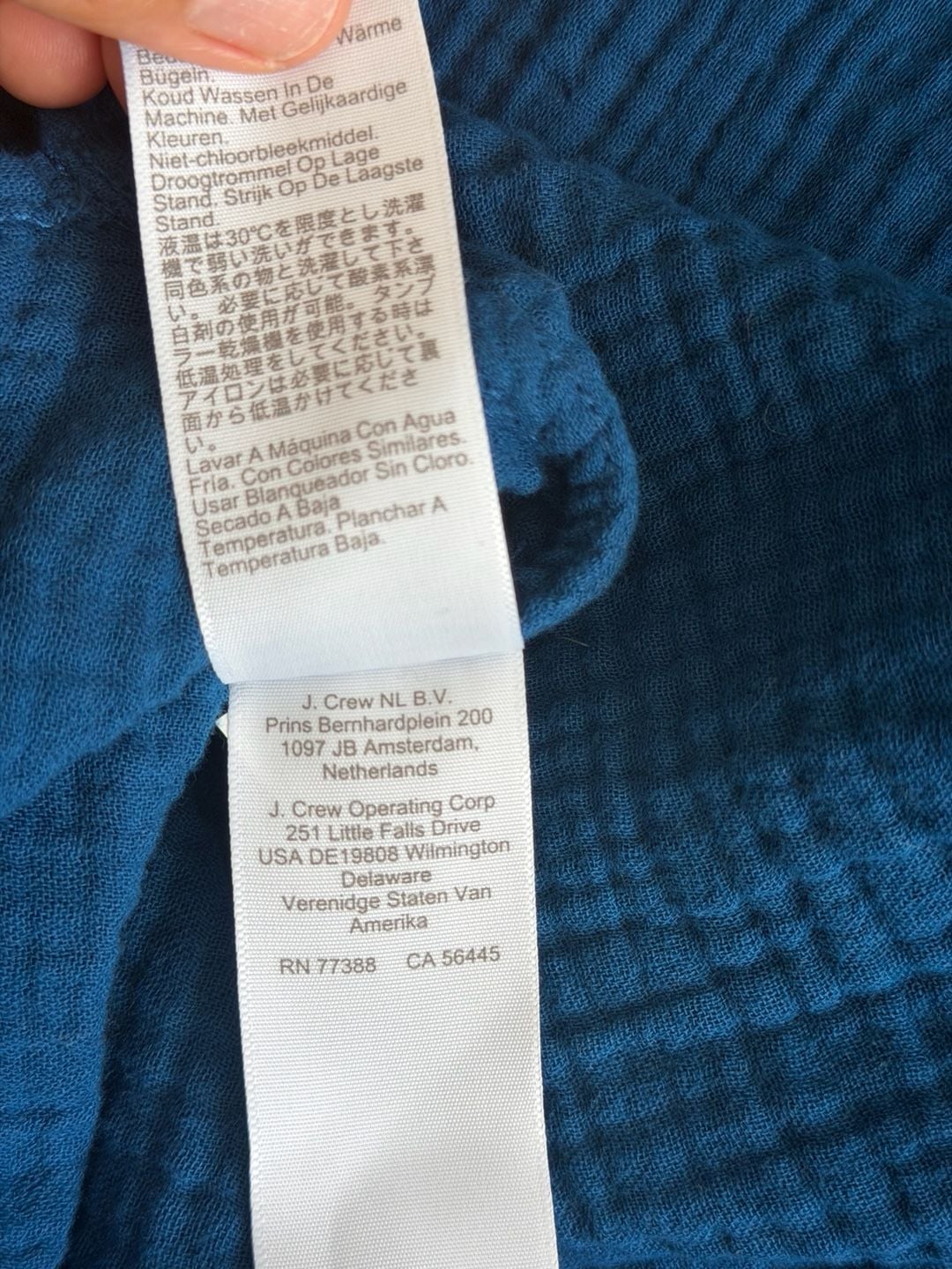 J.Crew Men Double-Gauze Button-Up Shirt (Blue) 13