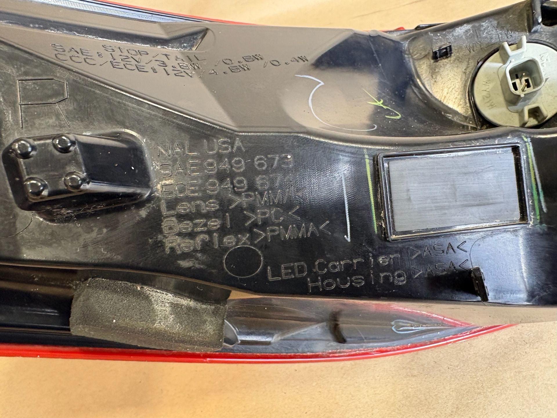 2013–2015 Infiniti JX35 QX60 Right Passenger Tail Light Assembly 8