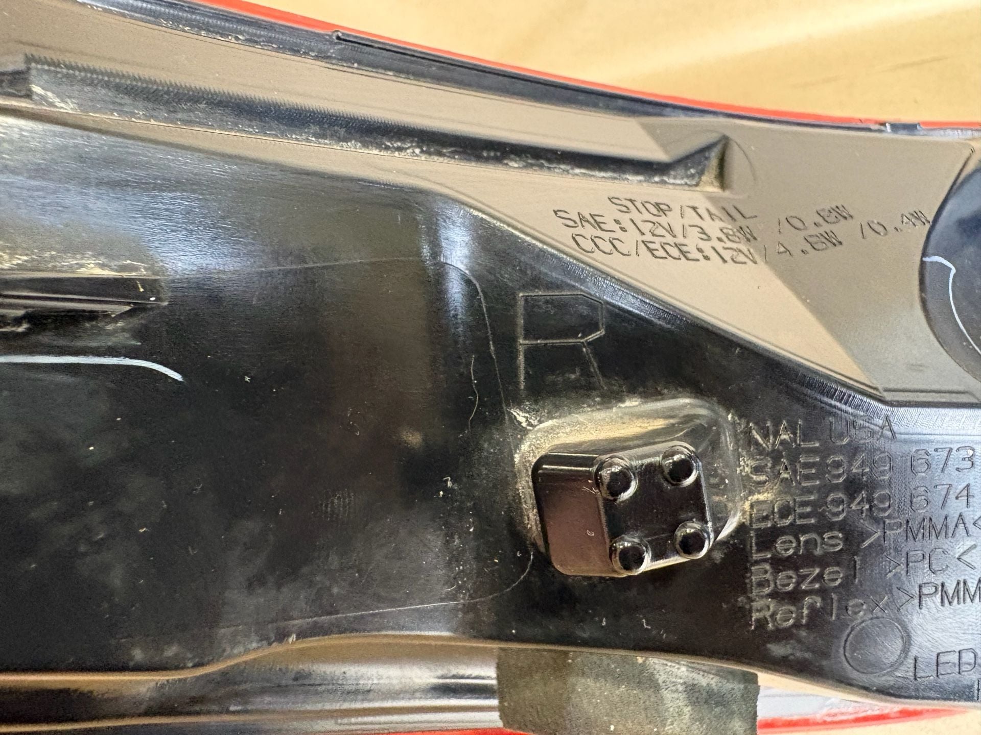 2013–2015 Infiniti JX35 QX60 Right Passenger Tail Light Assembly 9