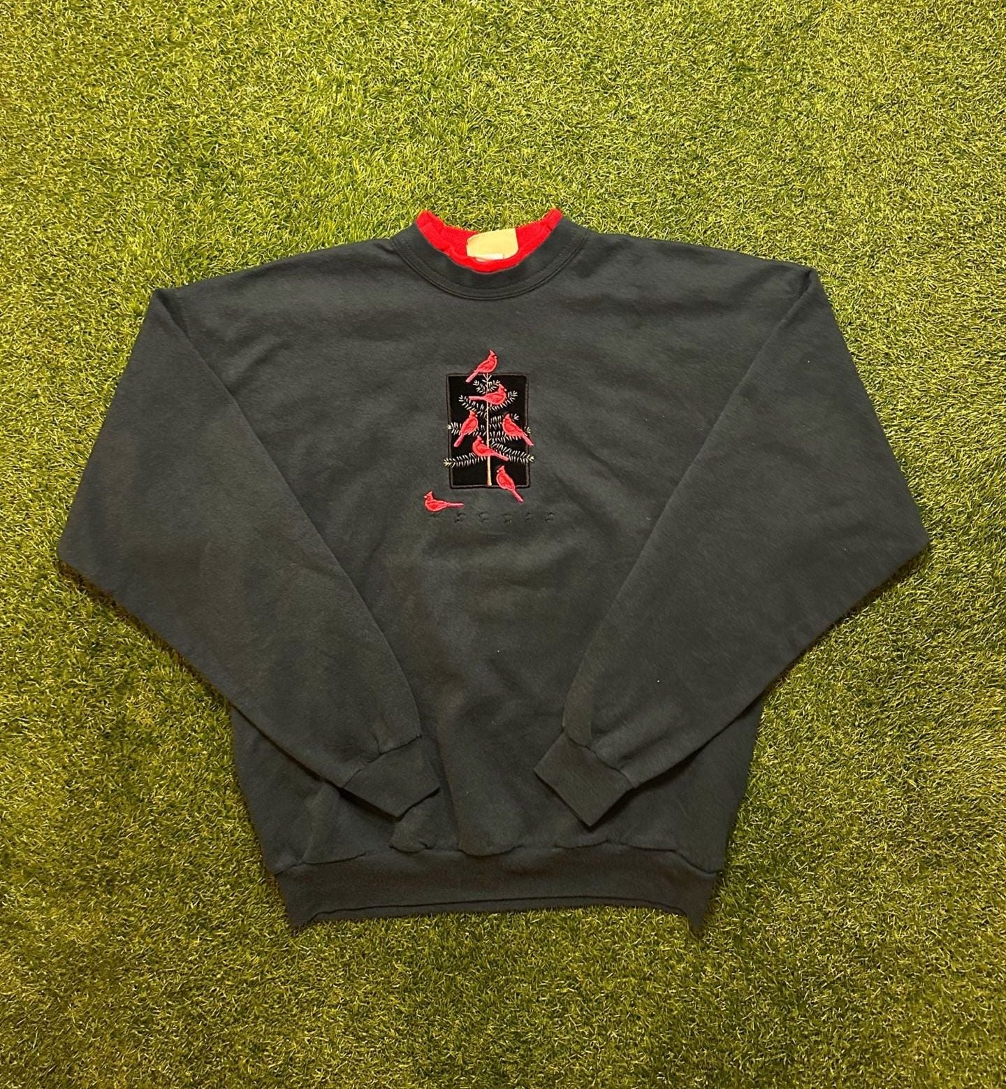 Vintage 1990s Top Stitch Cardinals Embroidered Sweatshirt. 2