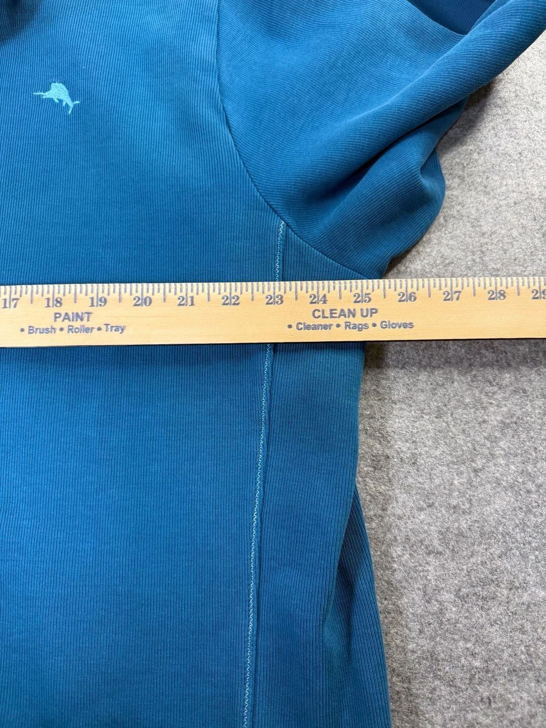 Tommy Bahama 1/2 Zip Pullover Sweatshirt XXL Blue Ribbed Cotton 7