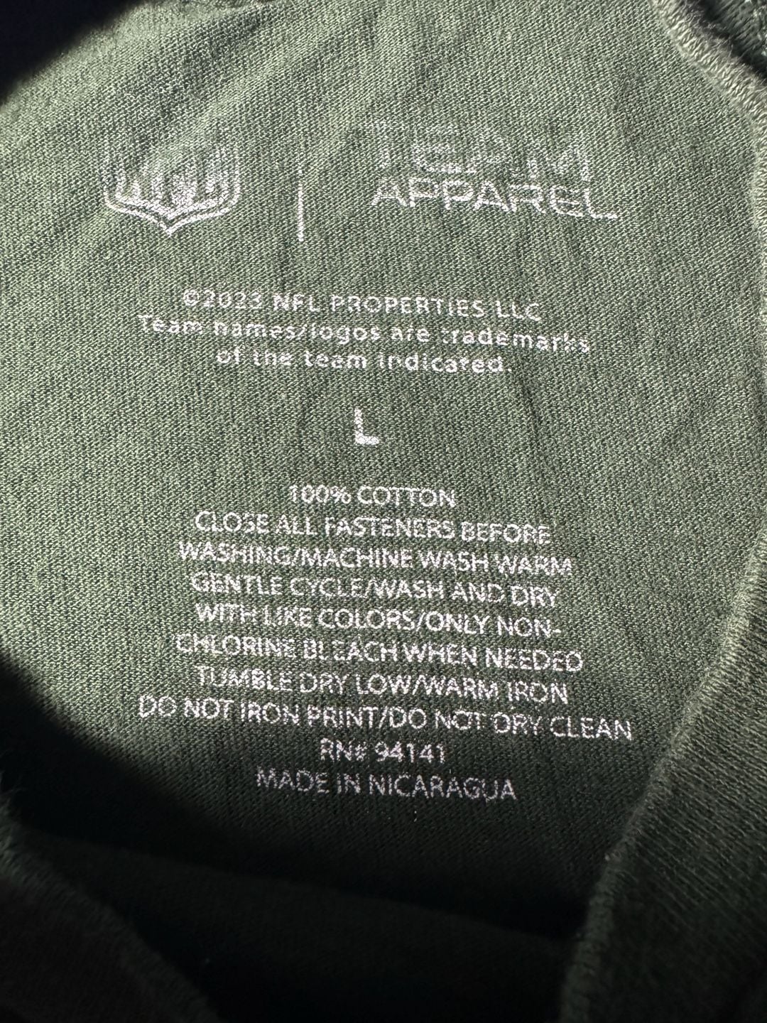 NFL Team Apparel Green Bay Packers T-Shirt Size L Green 3