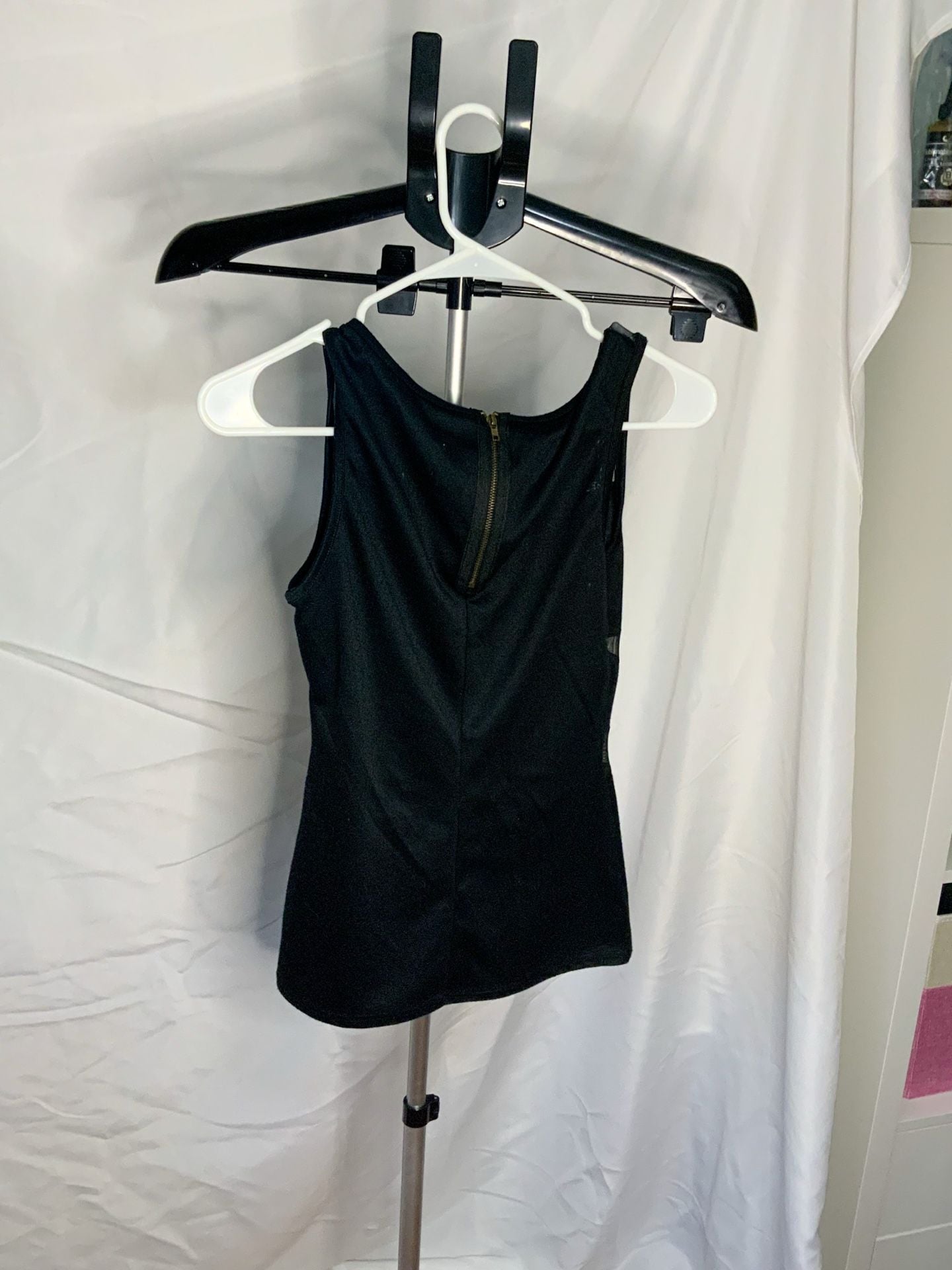 Papaya Black Mesh Panel Tank Top Women’s Size Small 3