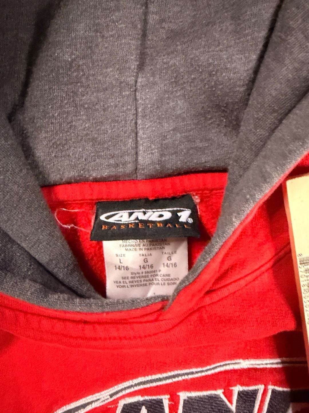 AND1 Basketball Red Hoodie 5