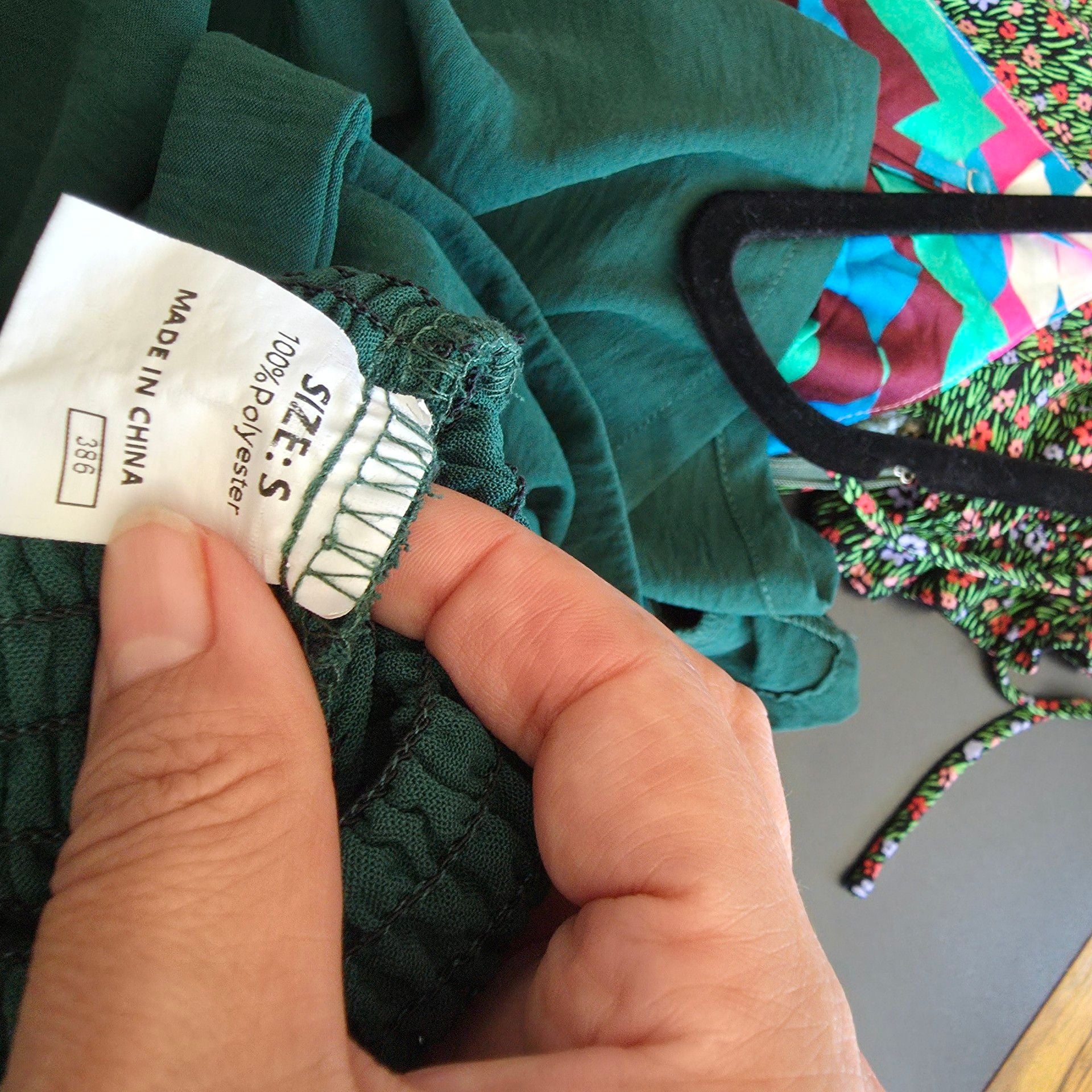 Green Smocked Romper Size small
4