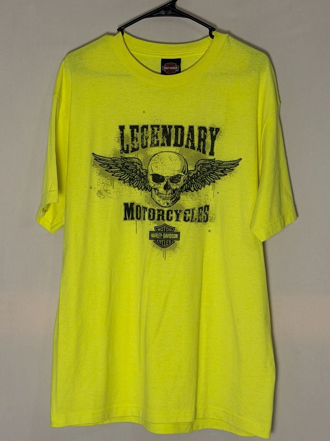 Harley-Davidson Adamec Orange Park T-Shirt Neon Yellow Graphic 4