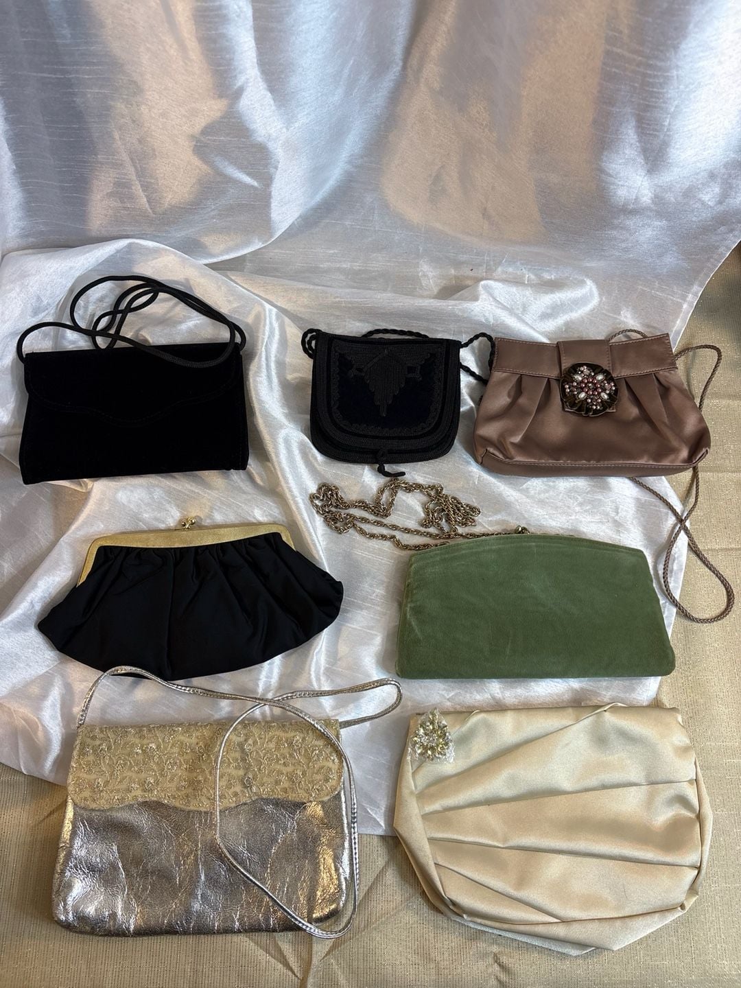 Vintage Evening Bag Lot of 7 Assorted Purses 1