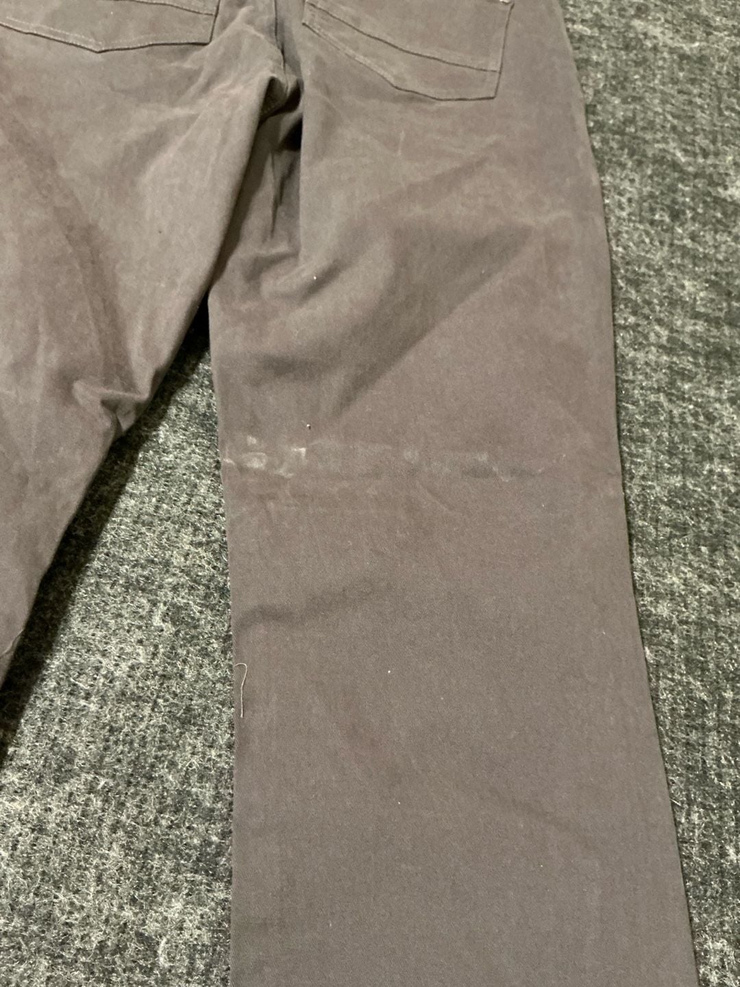 Ock Elastik Pants Mens 34x30 Brown Cotton Blend Flat Front Straight Leg Trousers 9