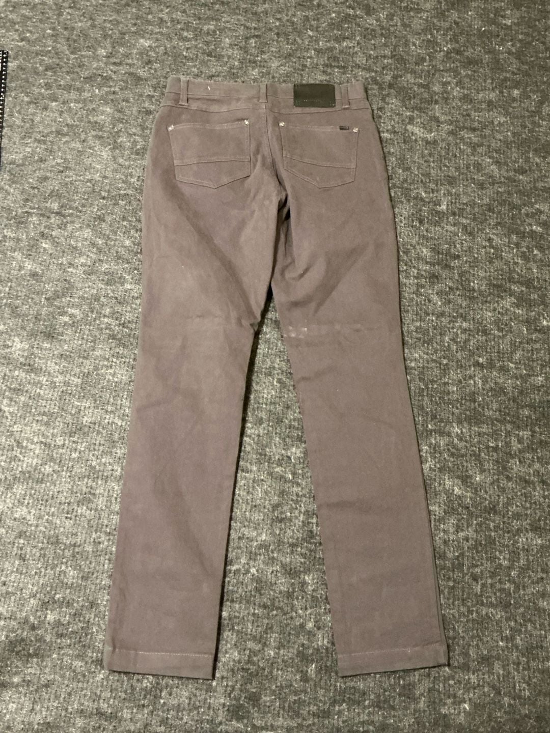 Ock Elastik Pants Mens 34x30 Brown Cotton Blend Flat Front Straight Leg Trousers 11
