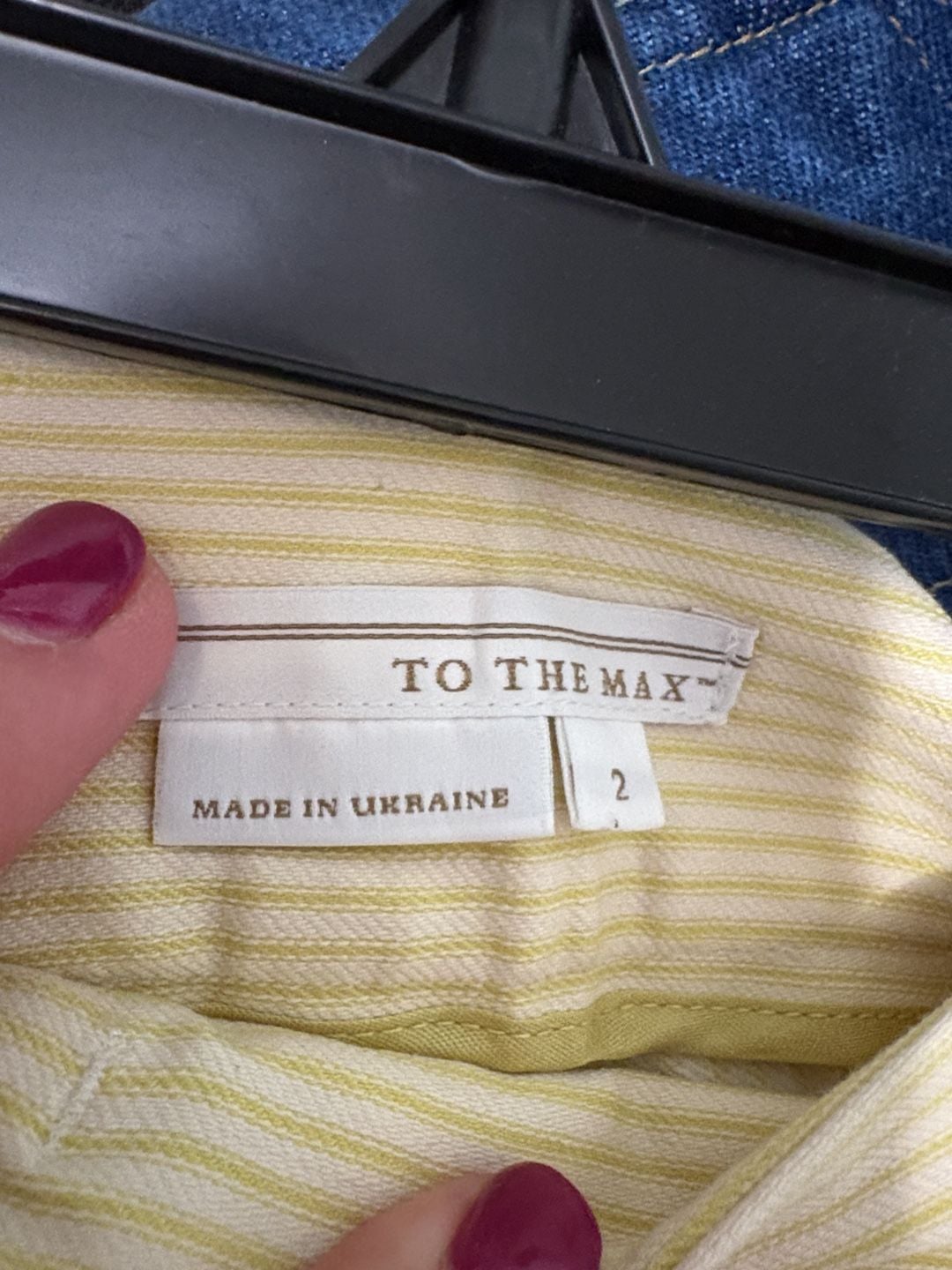 To The Max Striped Pants Size 2 Yellow White Crop Trousers 3