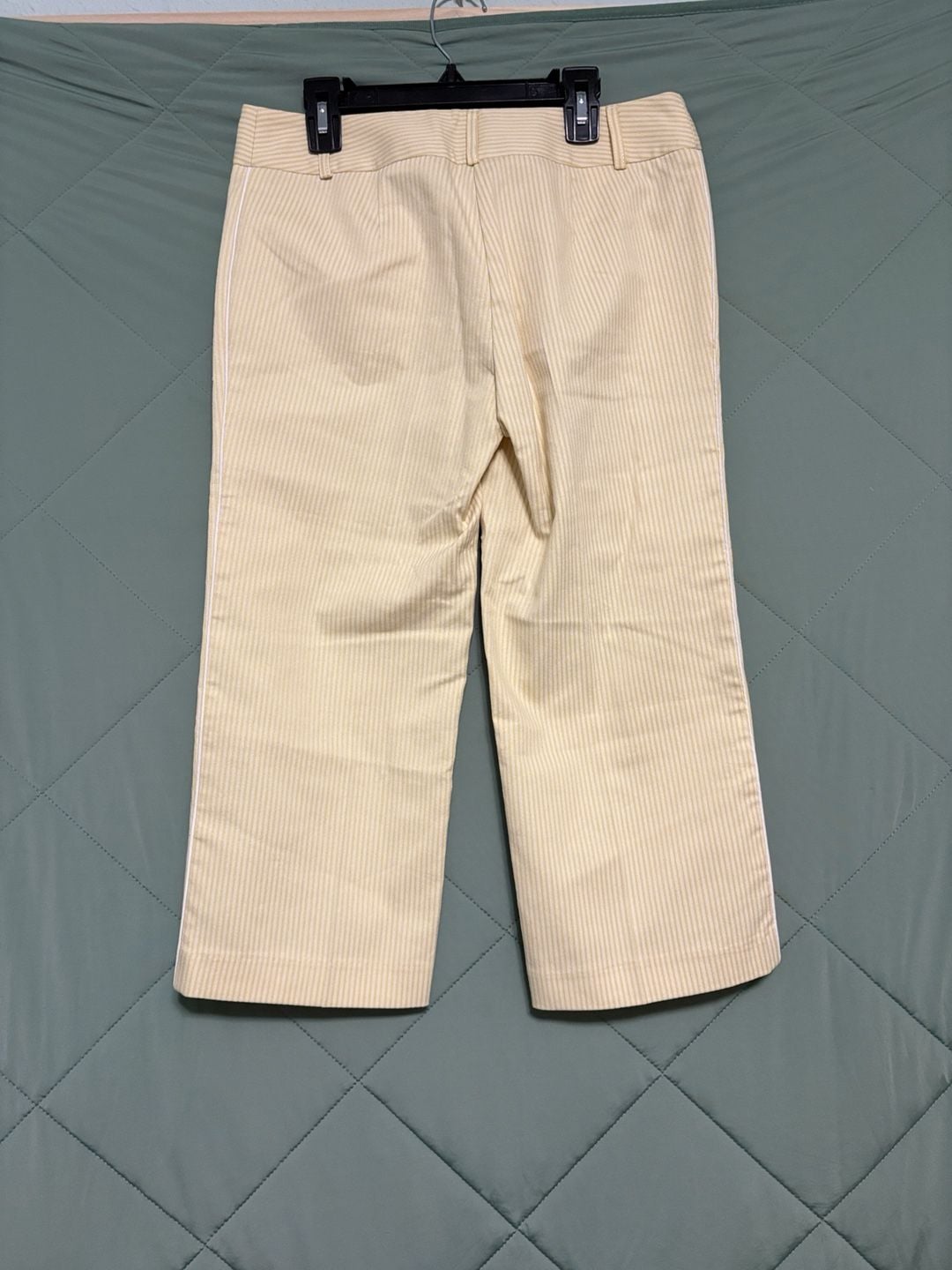 To The Max Striped Pants Size 2 Yellow White Crop Trousers 4
