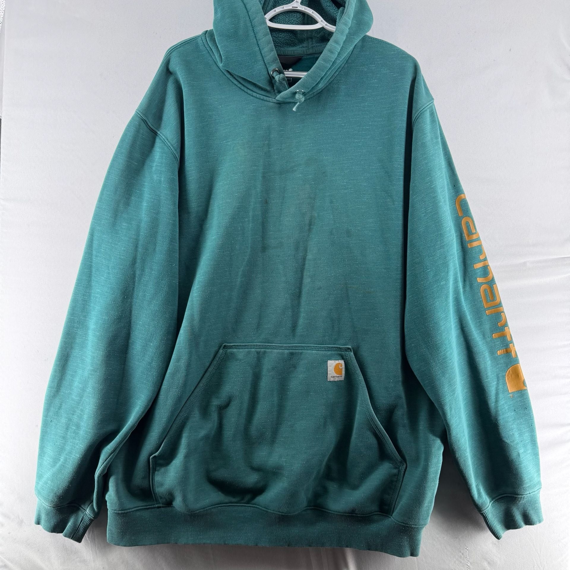1684 Carhartt Loose Fit Hoodie Size XL Tall Teal 2