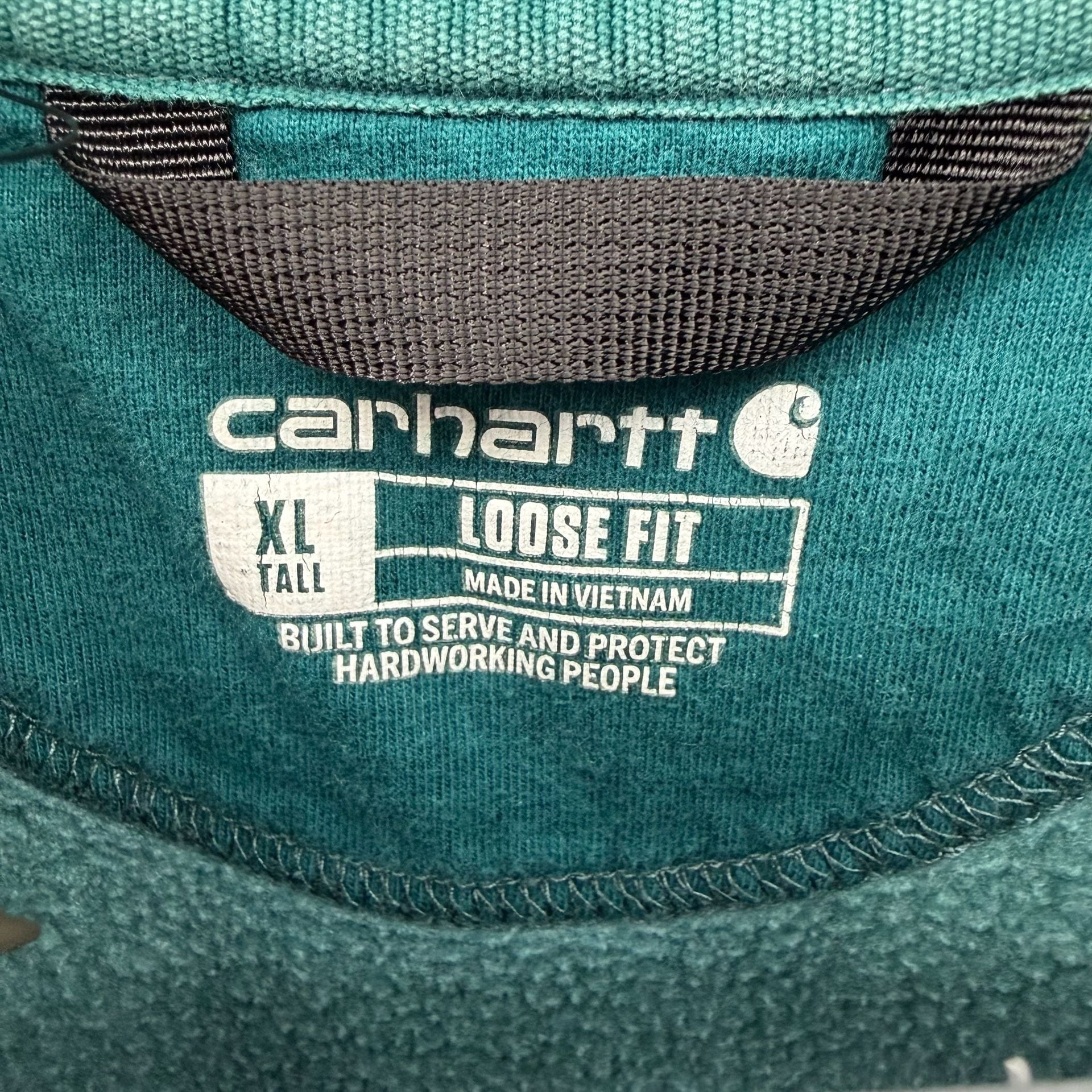 1684 Carhartt Loose Fit Hoodie Size XL Tall Teal 4
