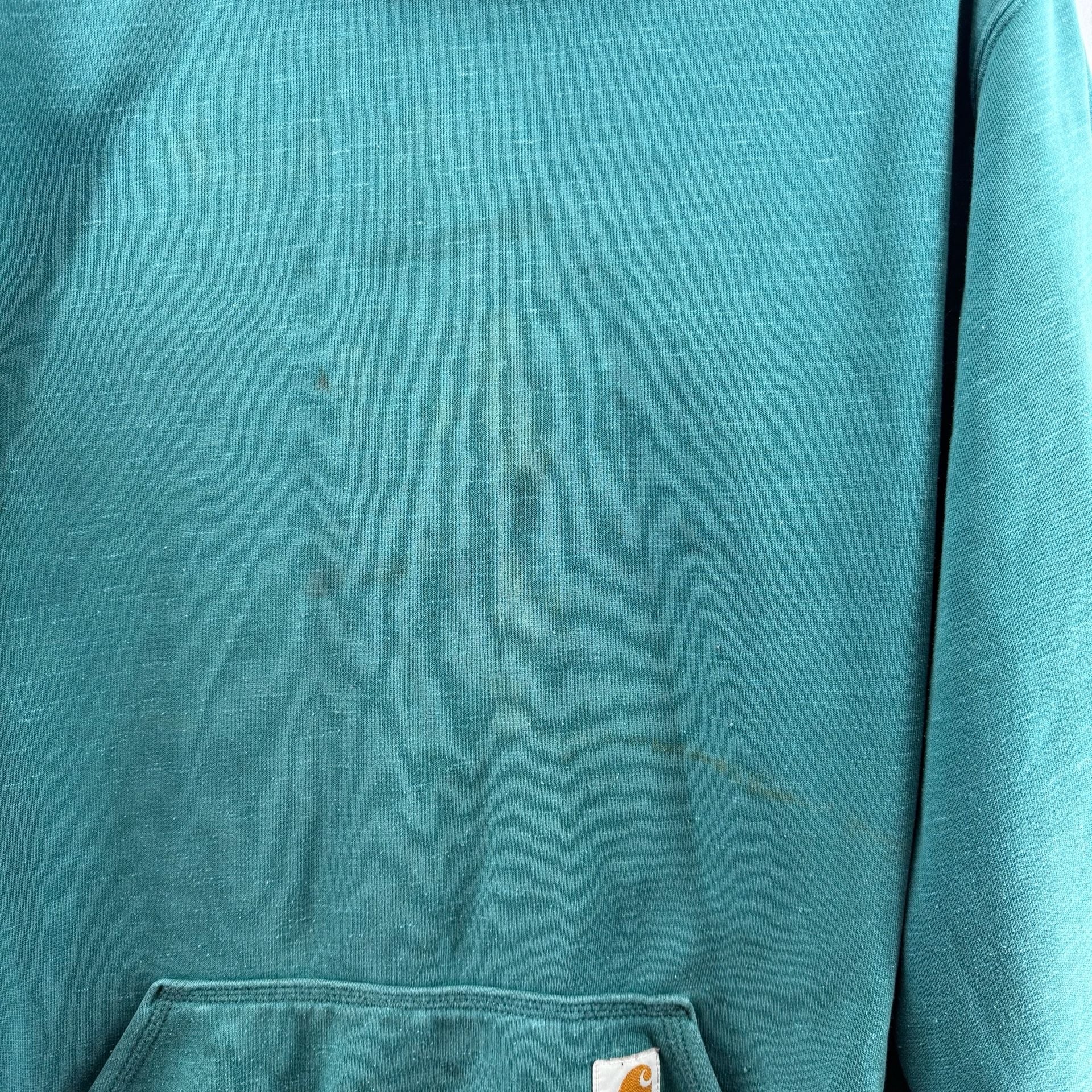 1684 Carhartt Loose Fit Hoodie Size XL Tall Teal 5