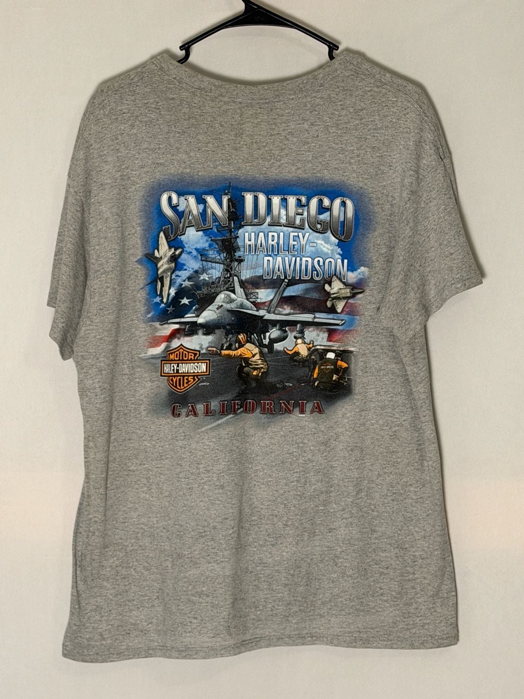 Harley-Davidson San Diego California T-Shirt Size L Gray 2