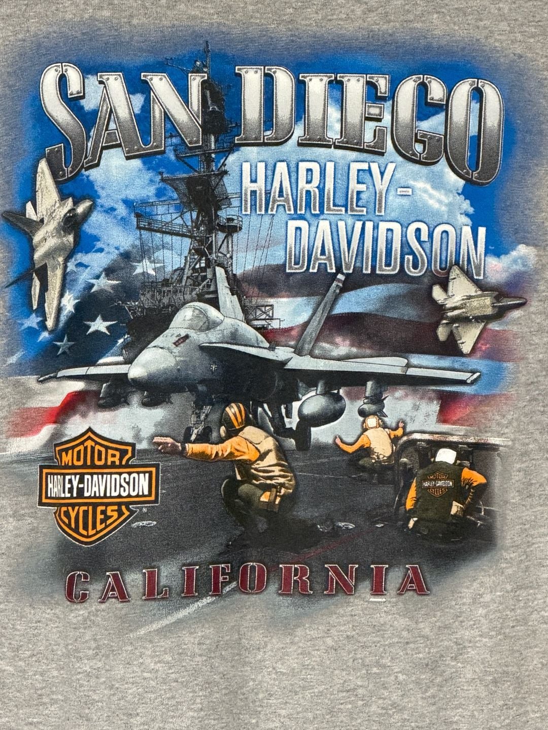 Harley-Davidson San Diego California T-Shirt Size L Gray 3