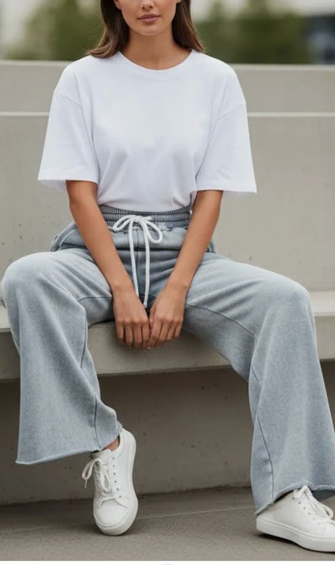 Sleet Acid Wash Fleece Palazzo Sweatpants – , 4