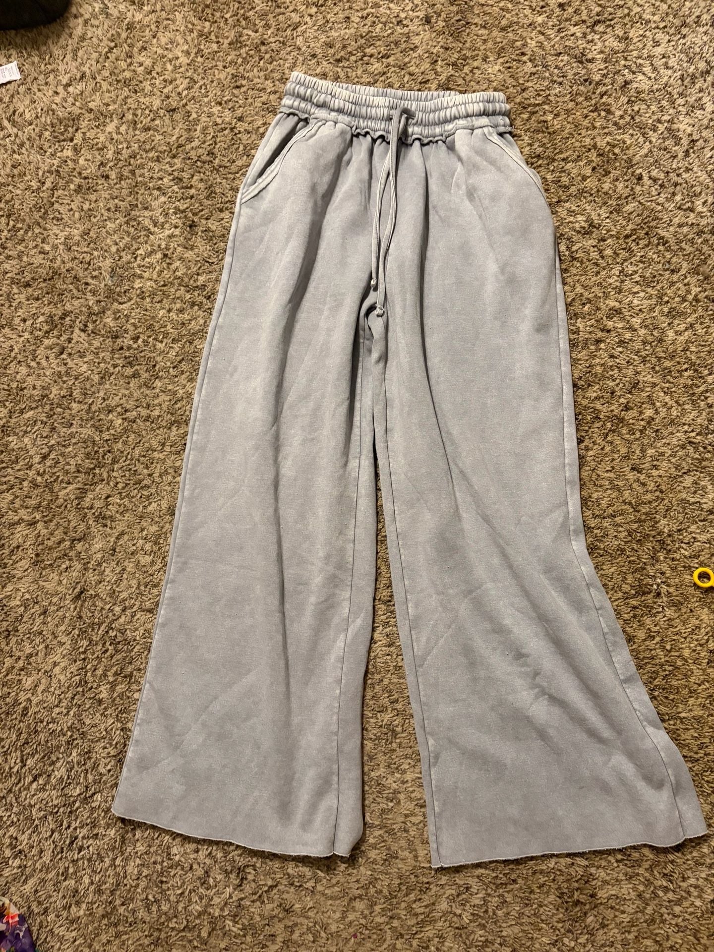 Sleet Acid Wash Fleece Palazzo Sweatpants – , 6