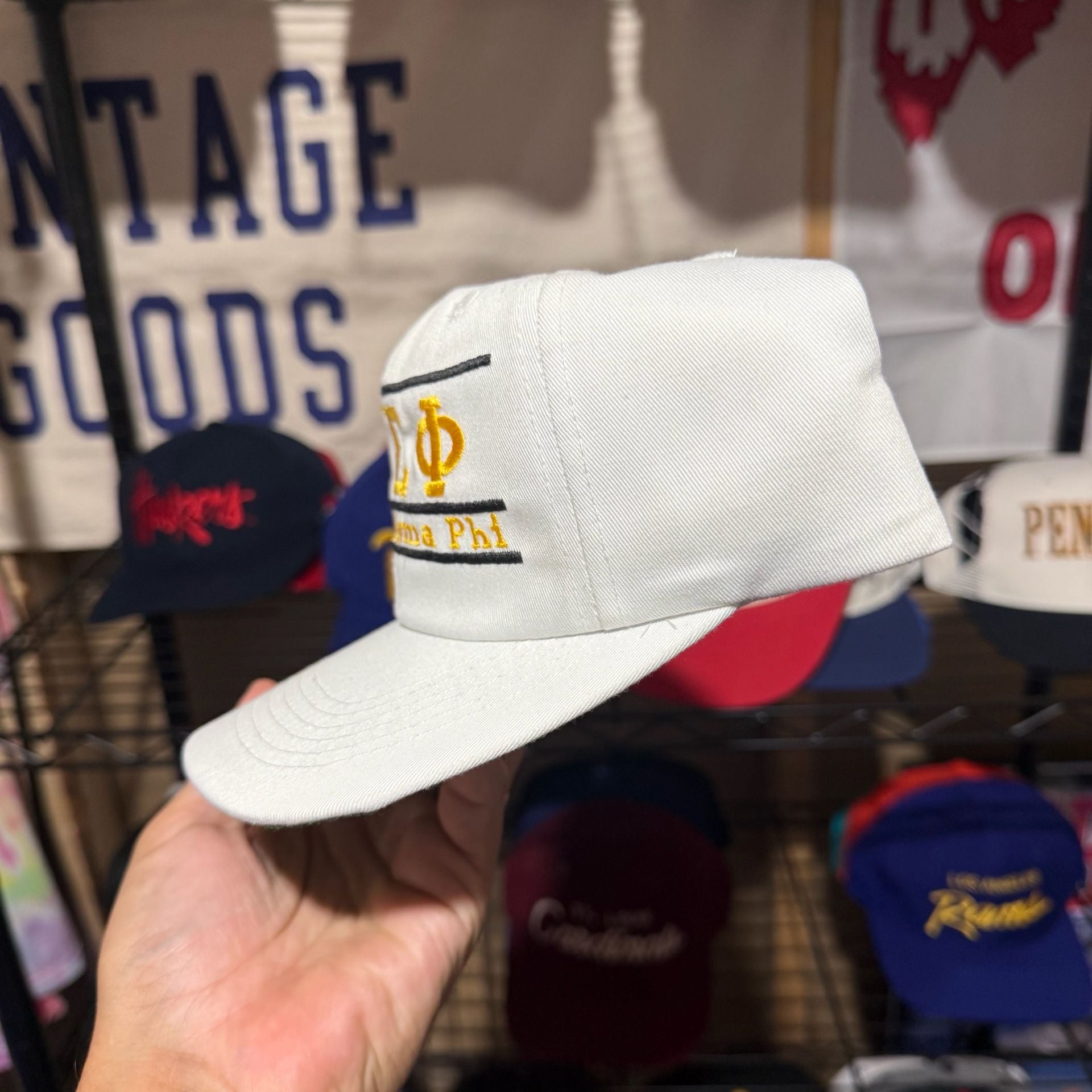 Vintage The Game Alpha Sigma Phi Fraternity Snapback Hat 3