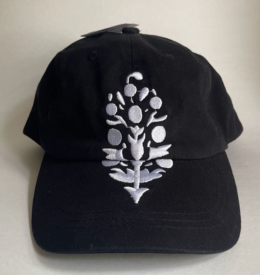 FP Movement Black Embroidered Floral Baseball Cap Hat 2