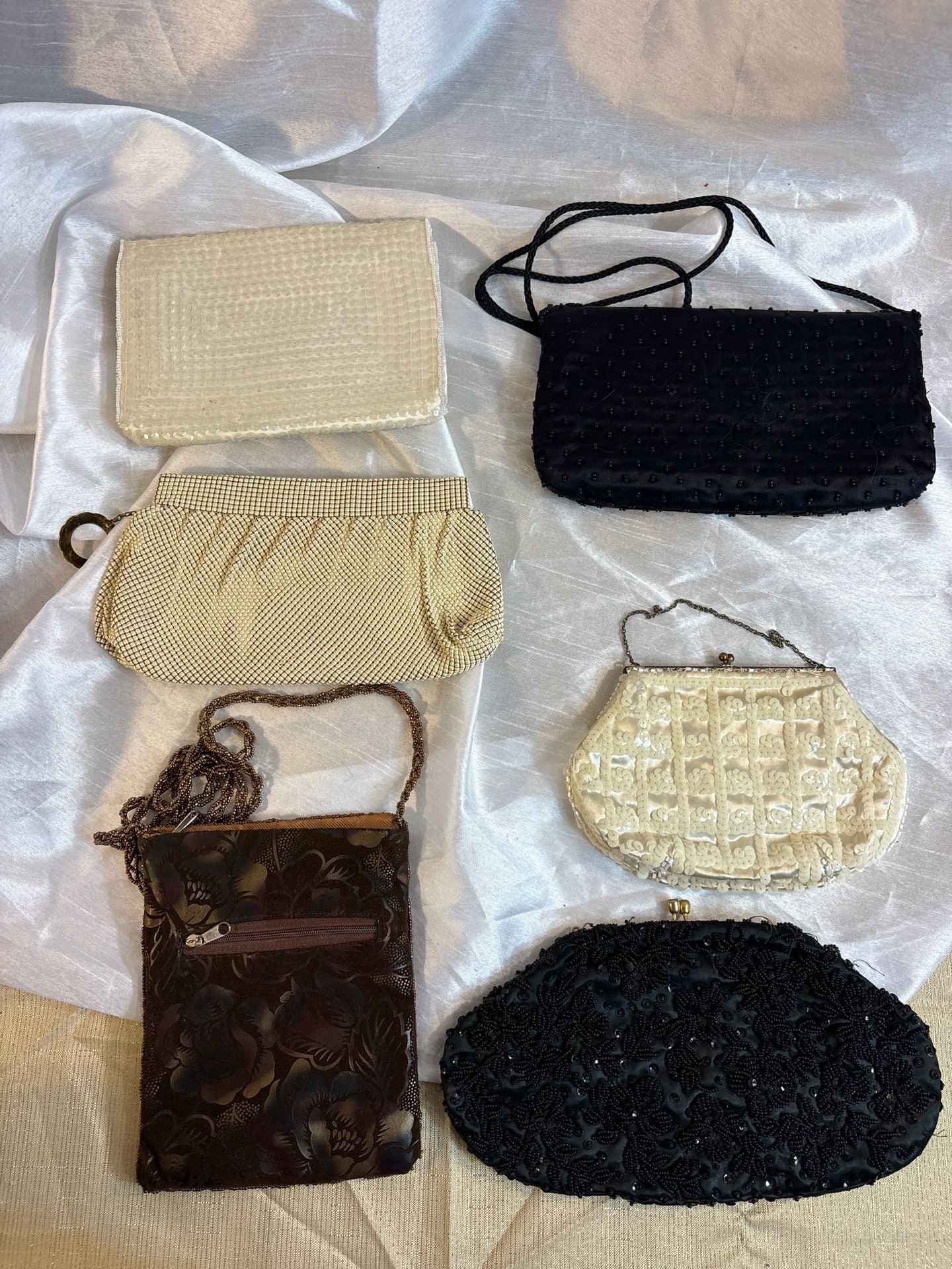 Vintage Beaded and Sequined Evening Handbag Lot of 6 8