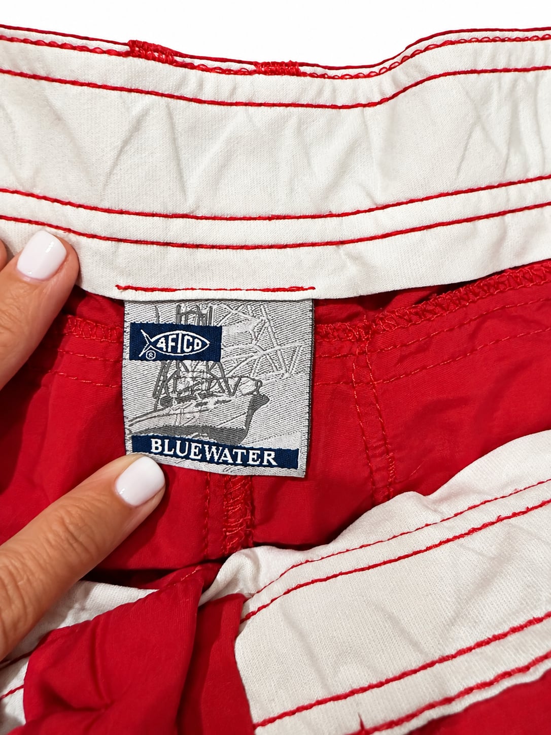 AFTCO Bluewater Fishing Shorts Red- size 38 4