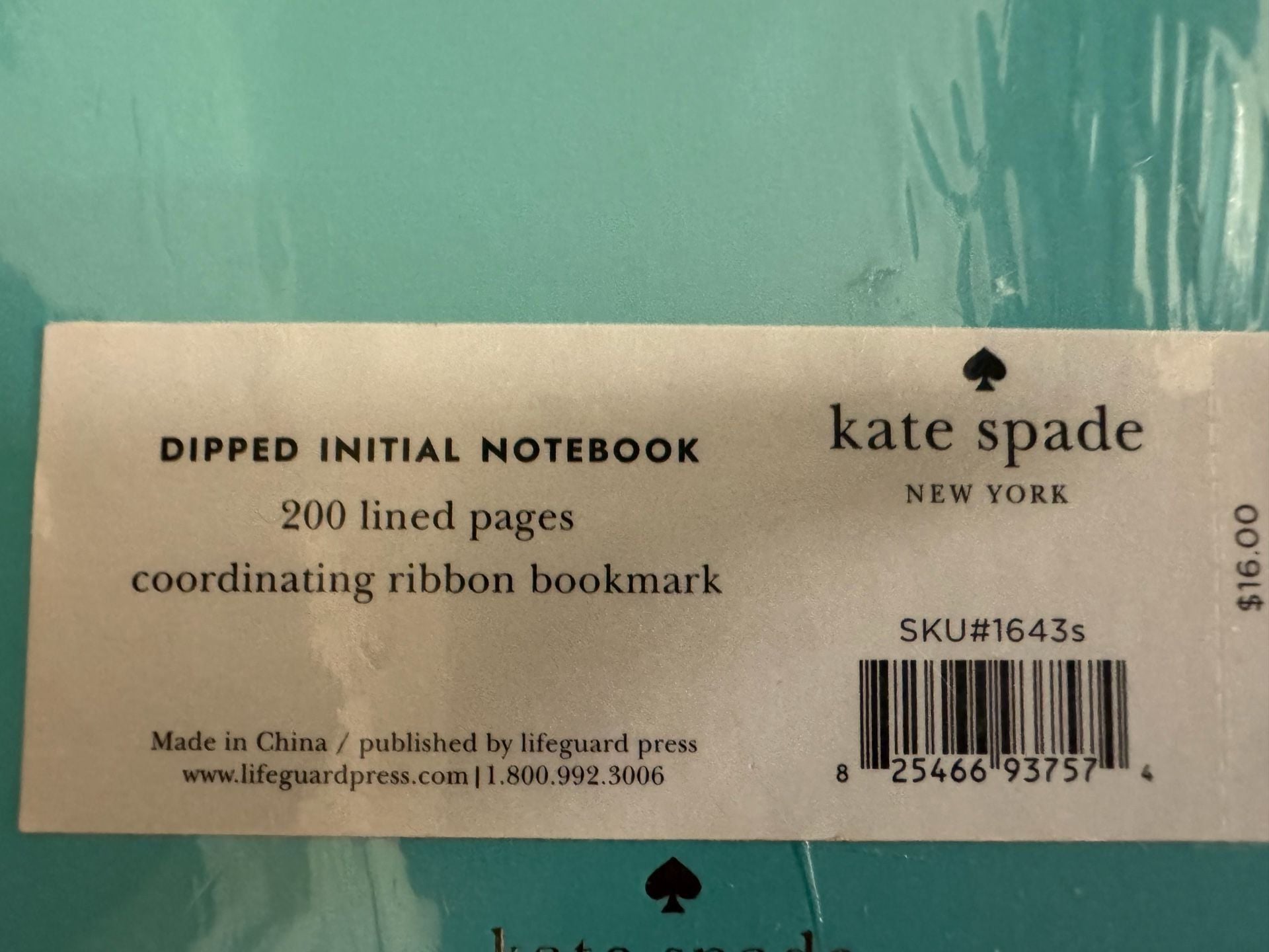 Kate Spade New York Initial Dipped Notebook Letter S b1598 4