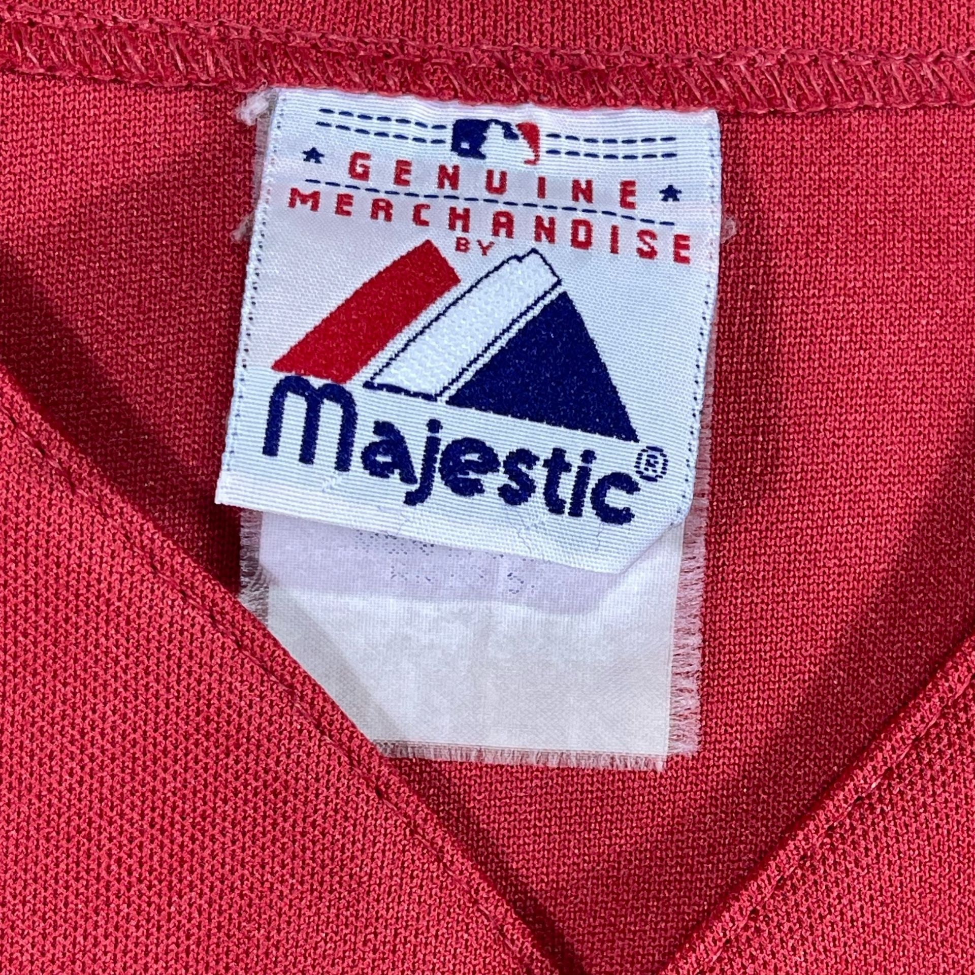 Majestic Angels MLB Baseball Jersey M/L Red Polyester Made In USA 3