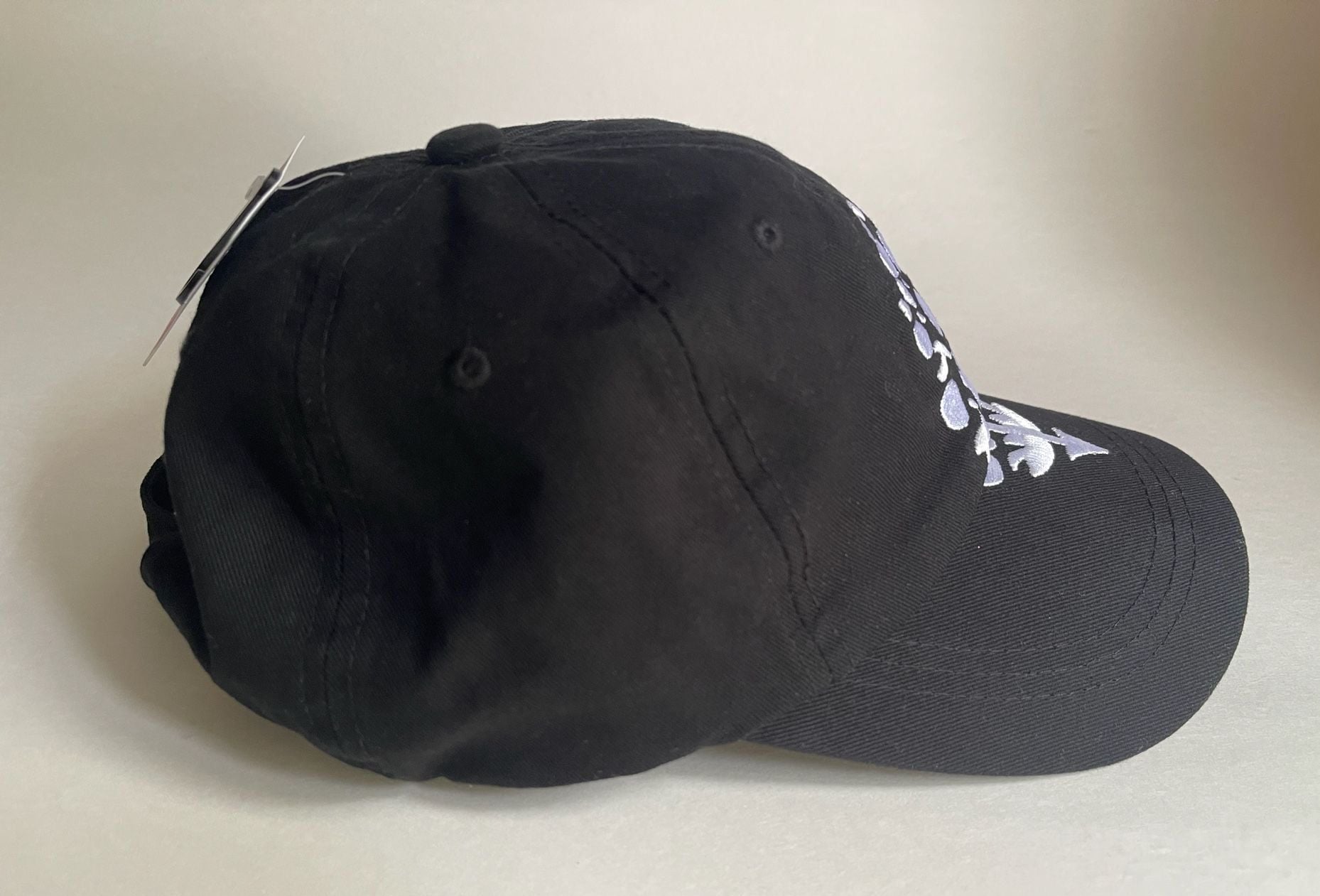 FP Movement Black Embroidered Floral Baseball Cap Hat 3