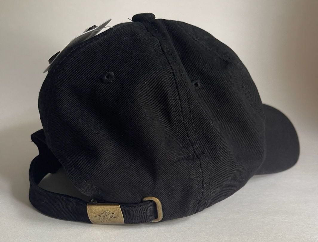 FP Movement Black Embroidered Floral Baseball Cap Hat 7