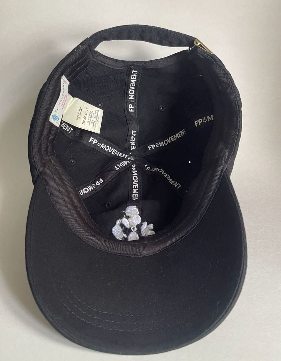 FP Movement Black Embroidered Floral Baseball Cap Hat 5