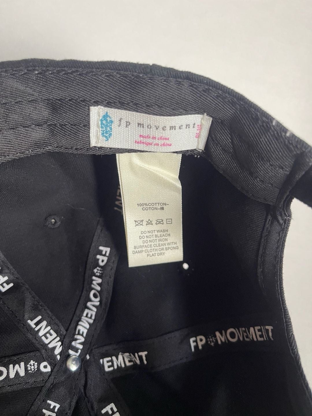 FP Movement Black Embroidered Floral Baseball Cap Hat 6