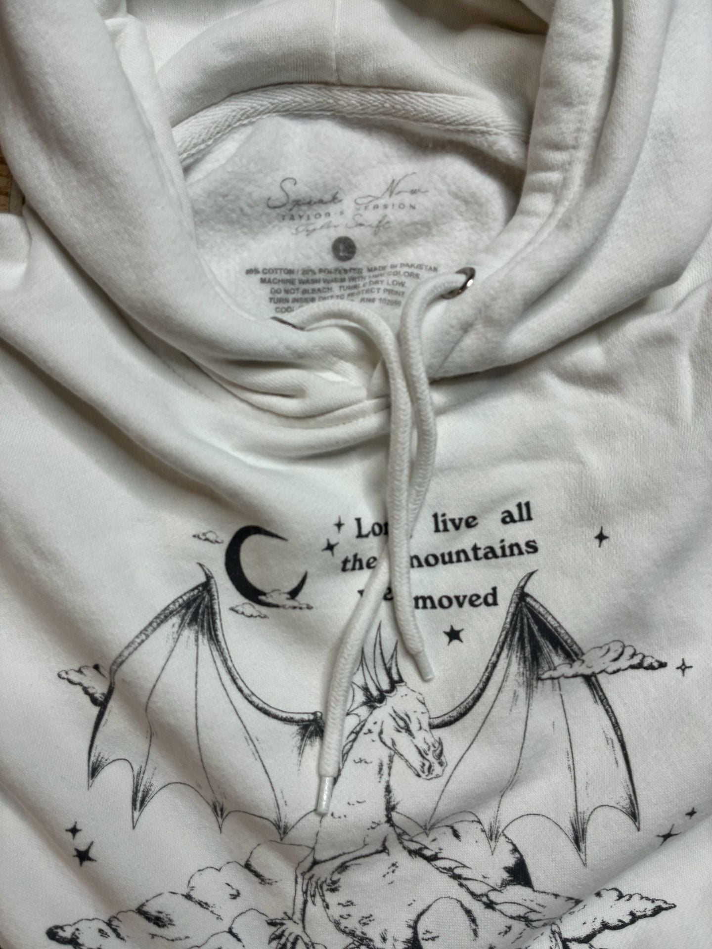 Taylor Swift Speak Now Dragon Hoodie Size L White 4