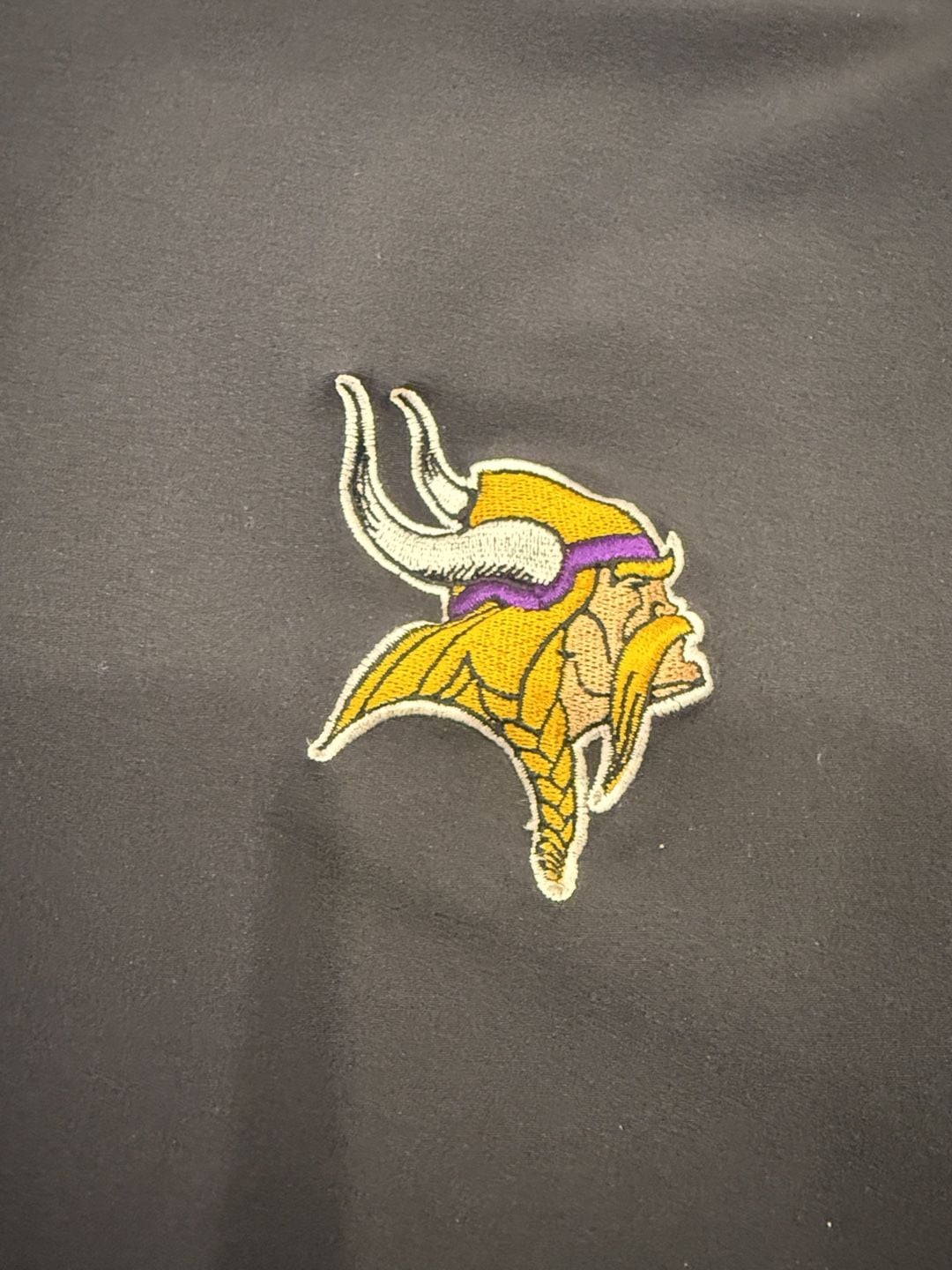 NFL Team Apparel Minnesota Vikings 1/4 Zip Pullover Jacket Black XL 3