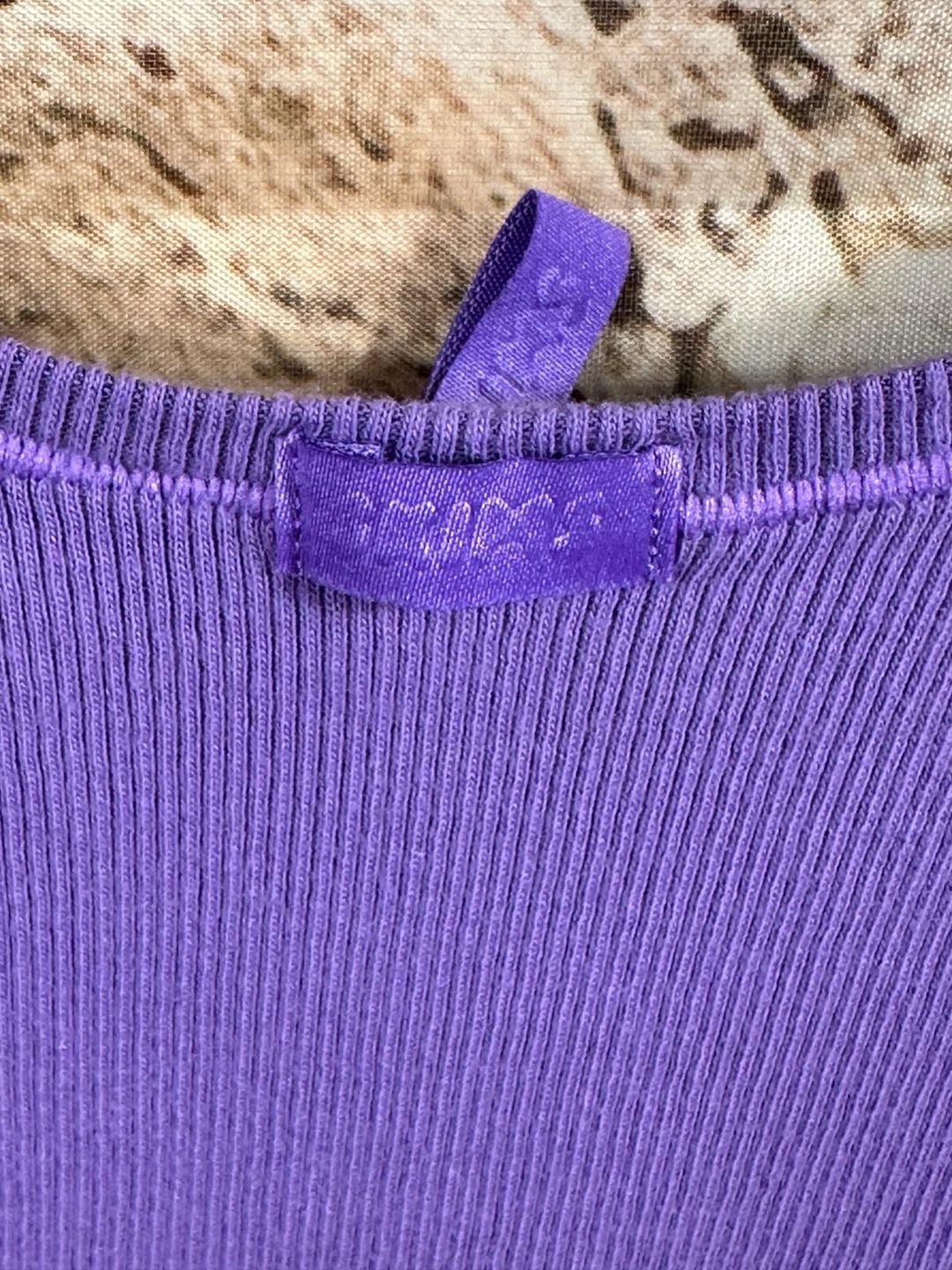 Skims Ribbed Scoop Neck Tank Top Size XXS Purple 8