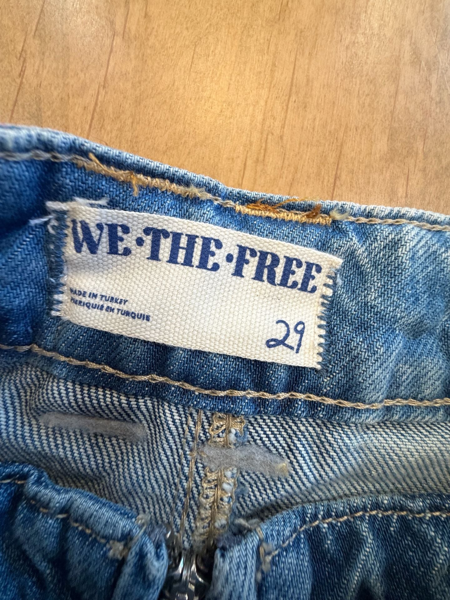 Free People Denim Skort Size 29 Blue Button Front 7