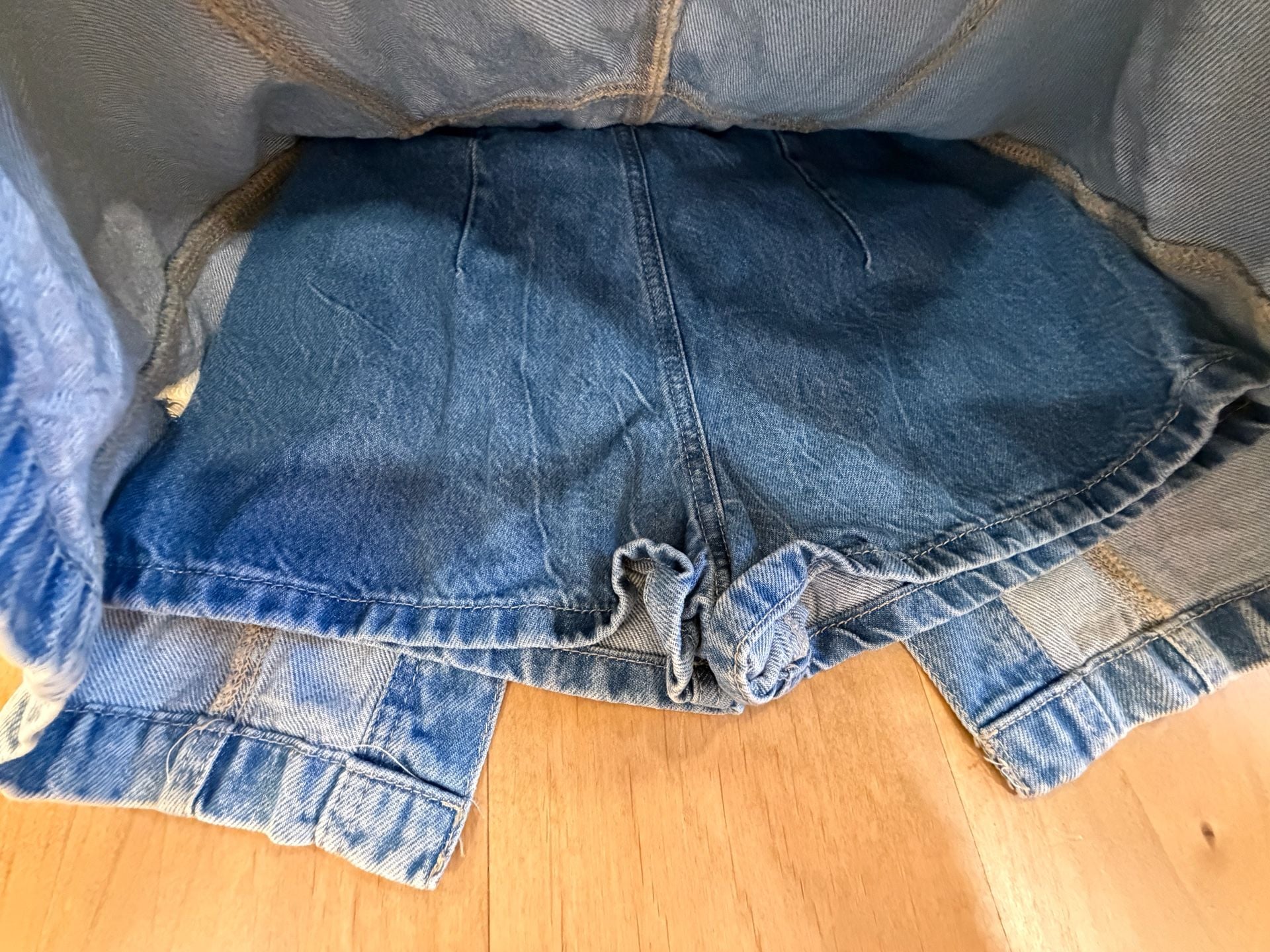 Free People Denim Skort Size 29 Blue Button Front 8
