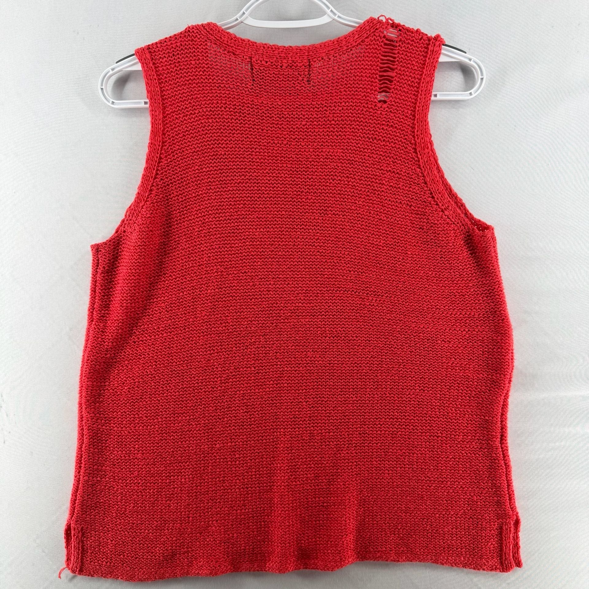 1686 Vintage J.H. Collectibles Red Knit V-Neck Sweater Vest 3