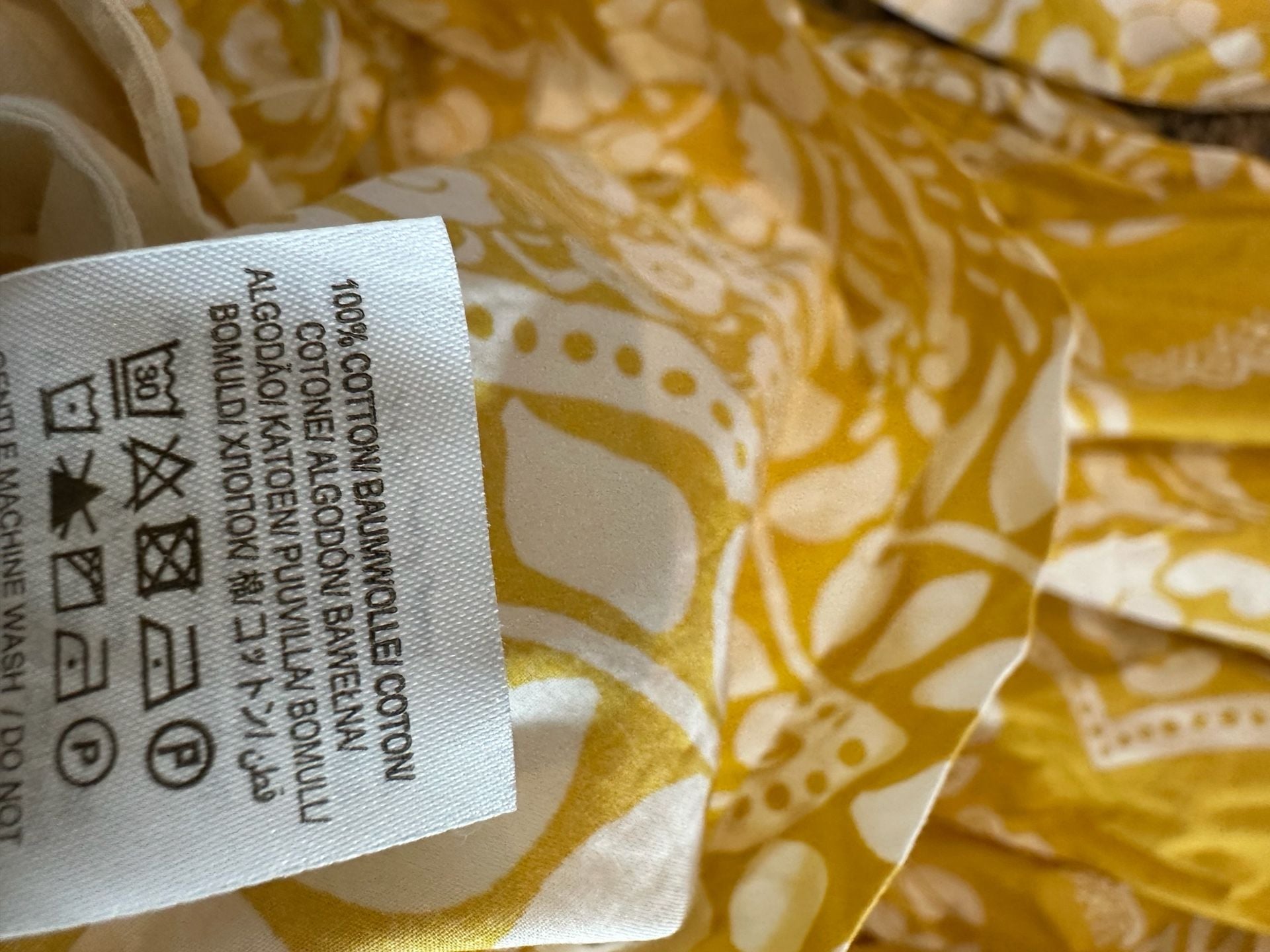 100% Cotton Boden Floral Print Off Shoulder Romper Size US 6P Yellow White 4