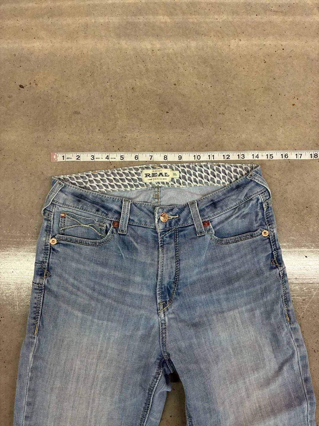 Ariat Real Felicity Jeans 30L Colorado Light Wash Bootcut 8
