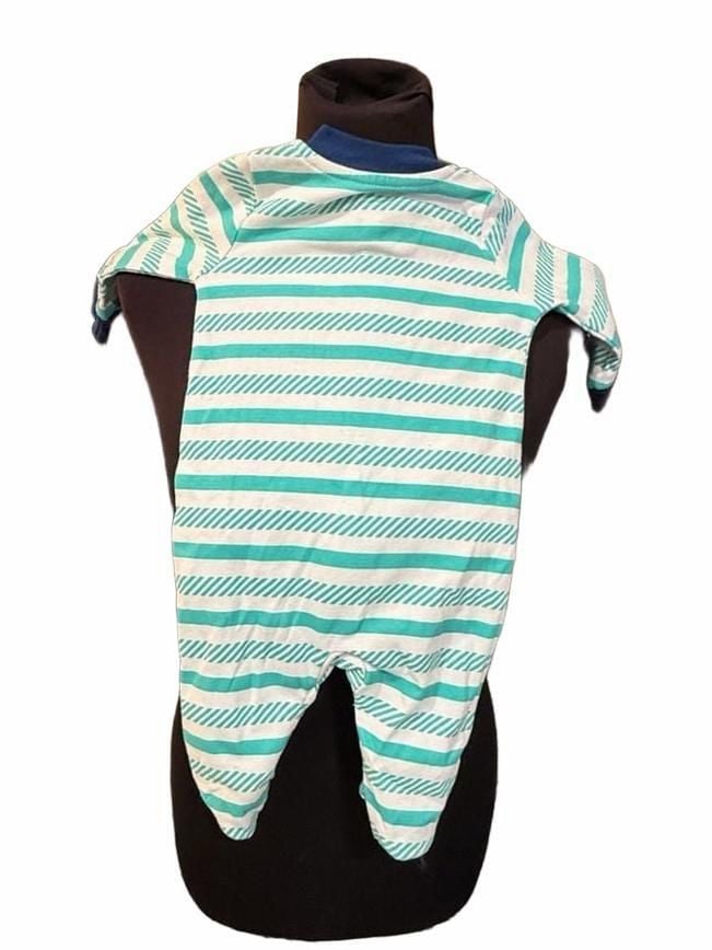 Koalababy Lil Bro Footed Sleeper Size 0-3m Striped Cotton 7