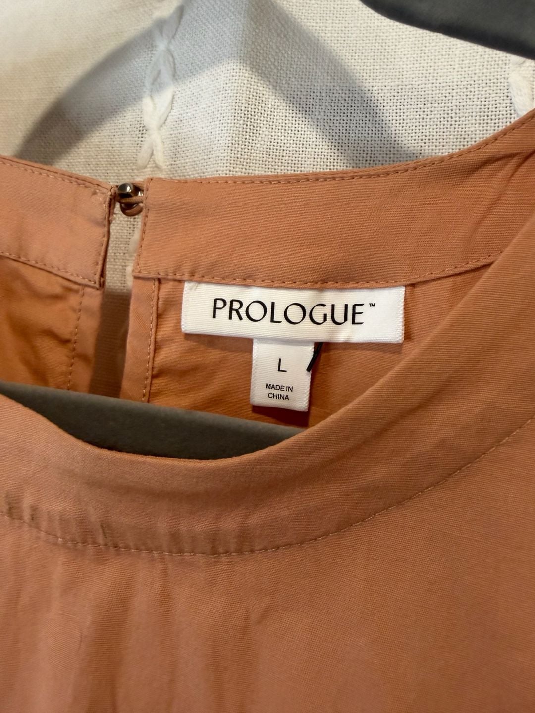 Prologue Womens L Peach Puff Sleeve Peplum Blouse Babydoll Boho Cottagecore Top 4